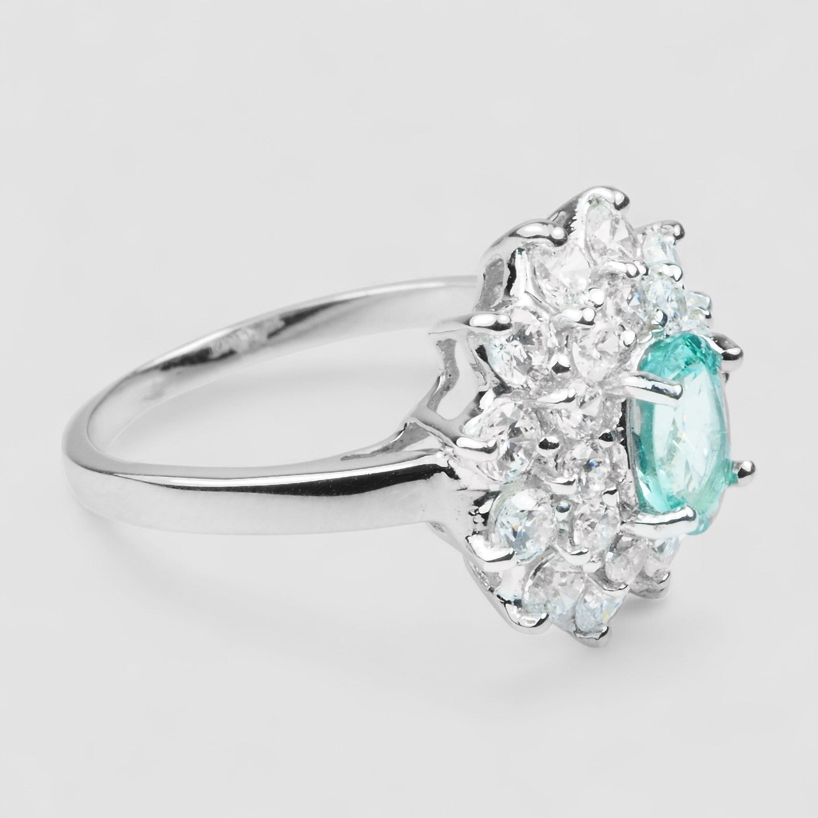 Zambian Green Emerald 925 Sterling Silver Ring