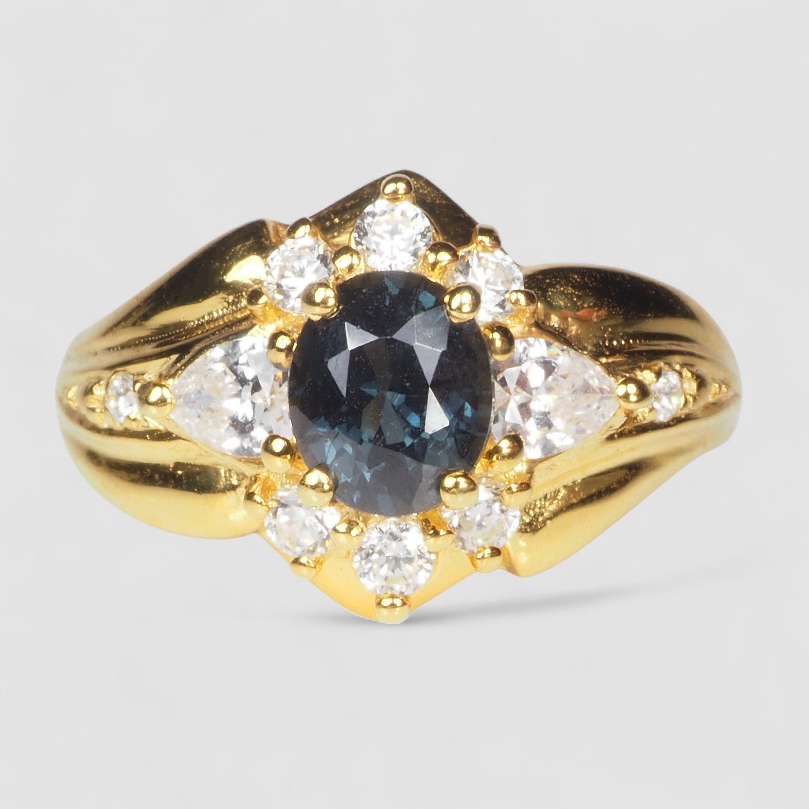 Grey Spinel 925 Sterling Silver Ring