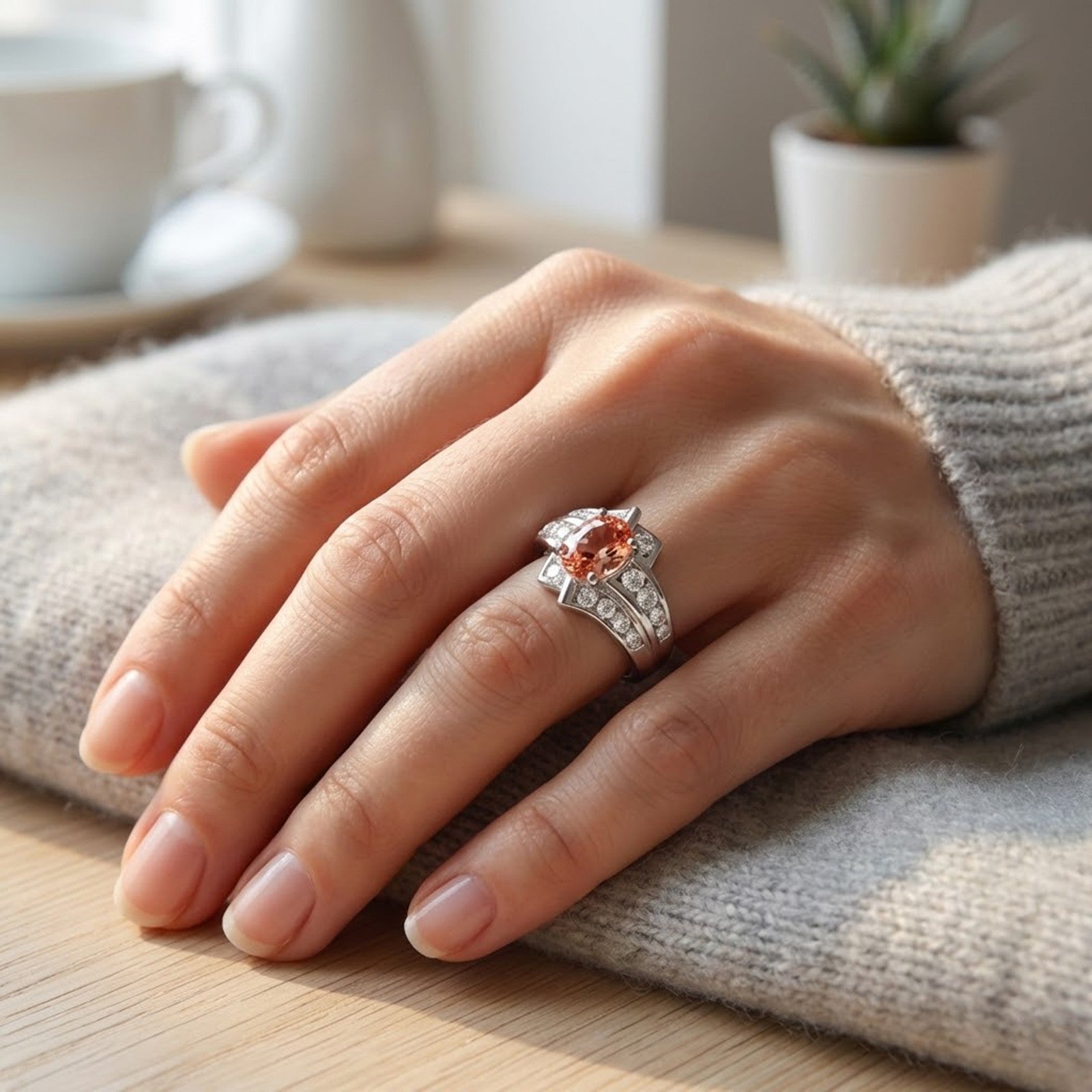 Pink Tourmaline 925 Sterling Silver Ring