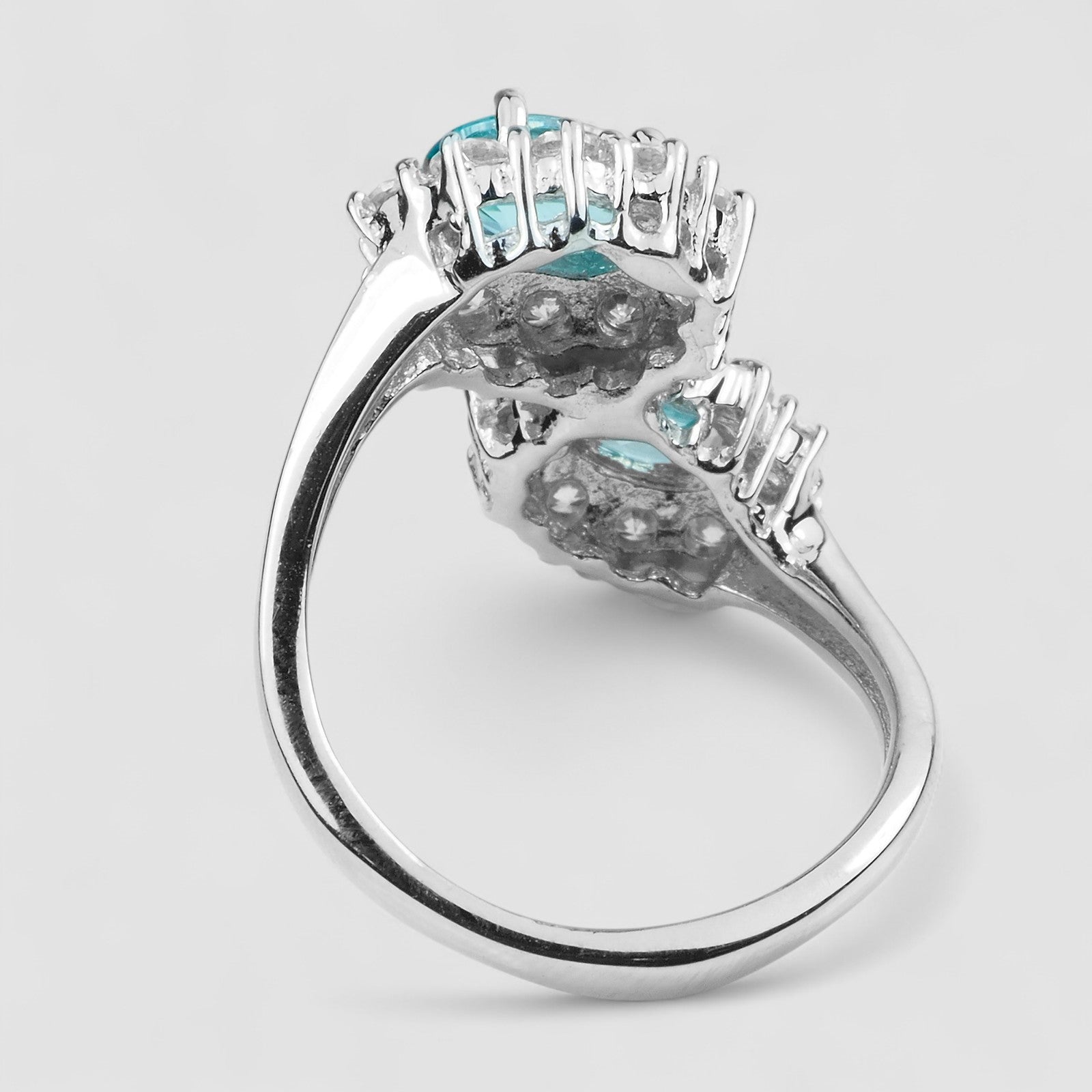 Blue Zircon 925 Sterling Silver Ring