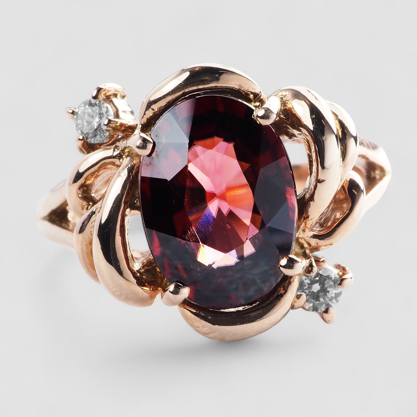 Scarlet Red Zircon Ring