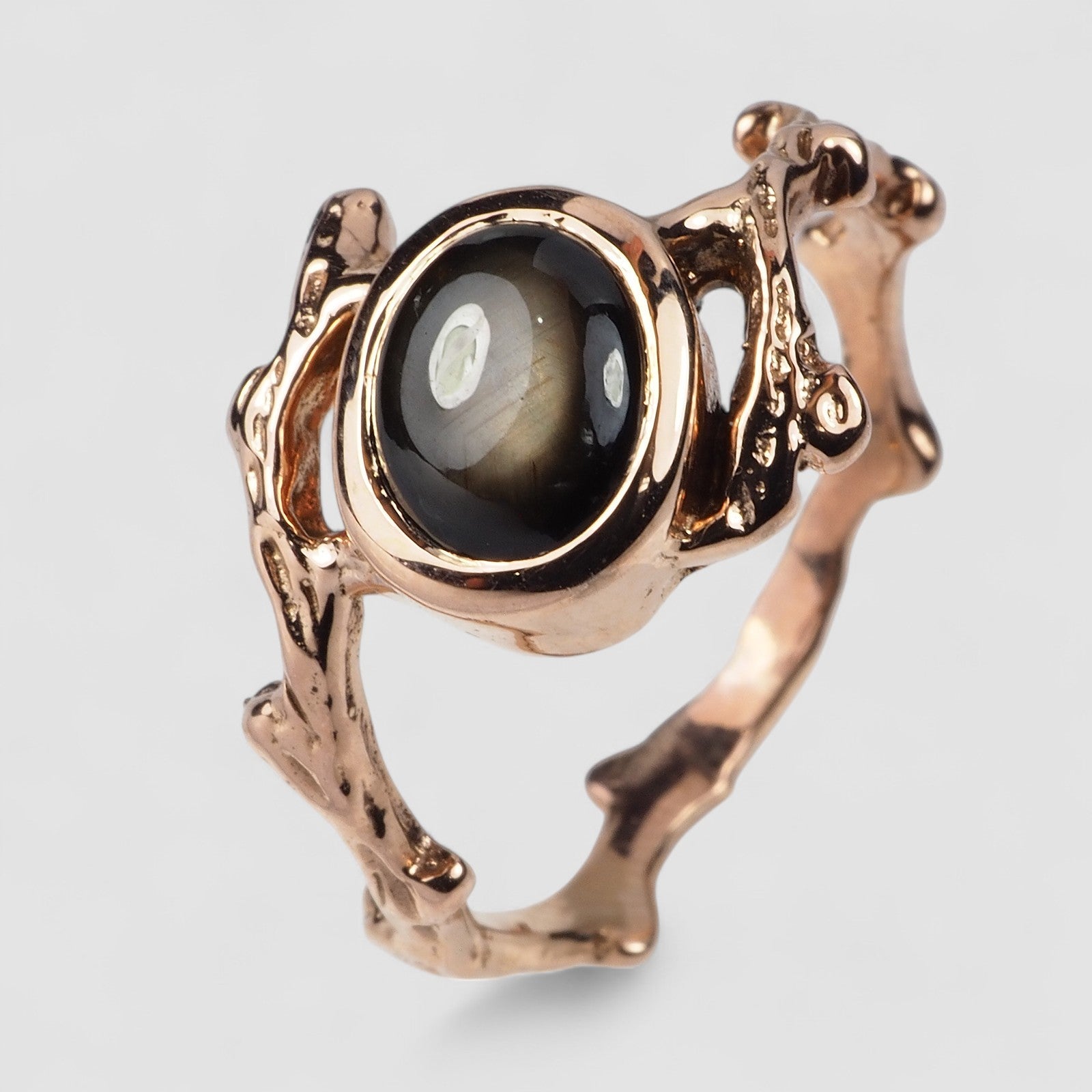 Black Star Sapphire 925 Sterling Silver Ring, 925 Everyday Jewelry, Gift for Her