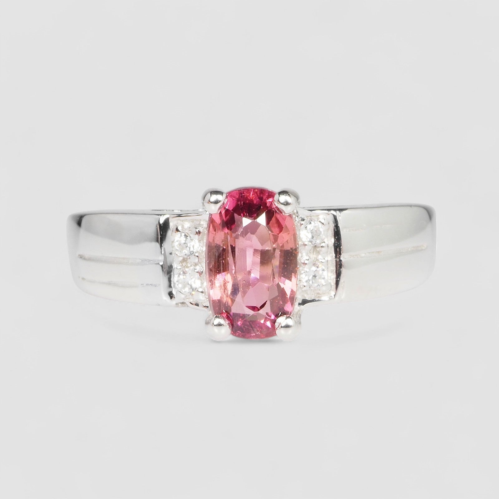 Rose Pink Tourmaline 925 Sterling Silver Ring