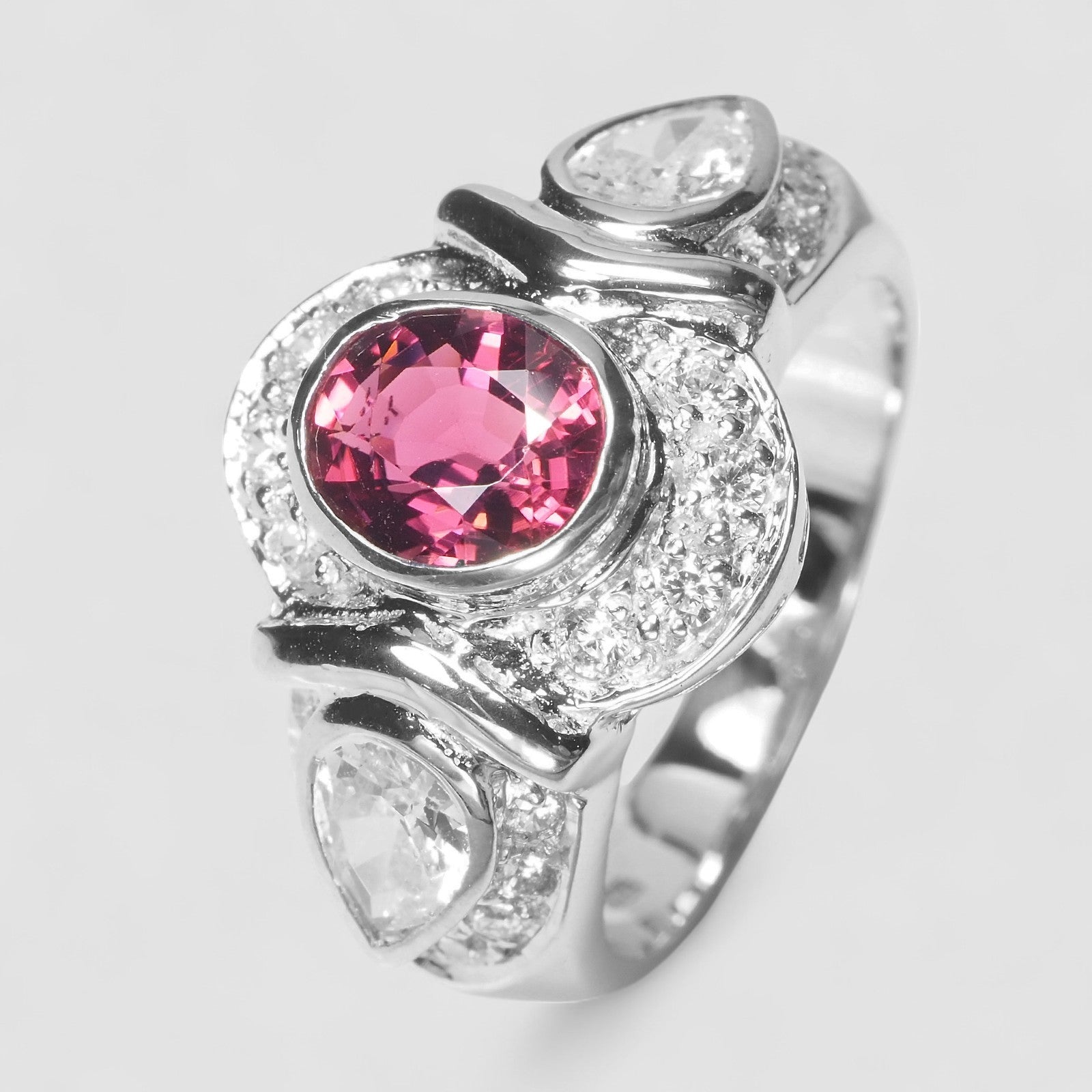 Pink Tourmaline 925 Sterling Silver Ring