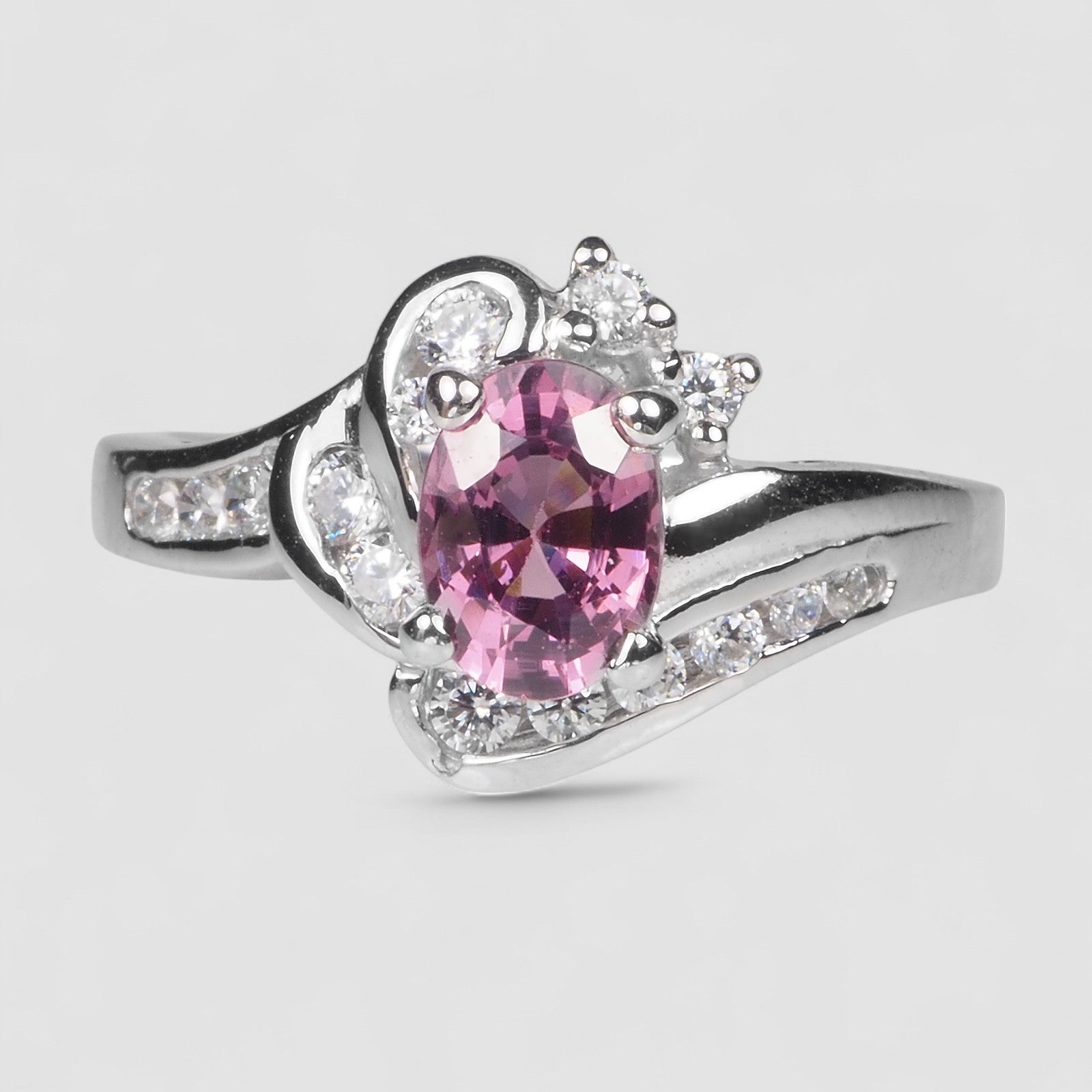 Pink Rhodolite Garnet 925 Sterling Silver Ring
