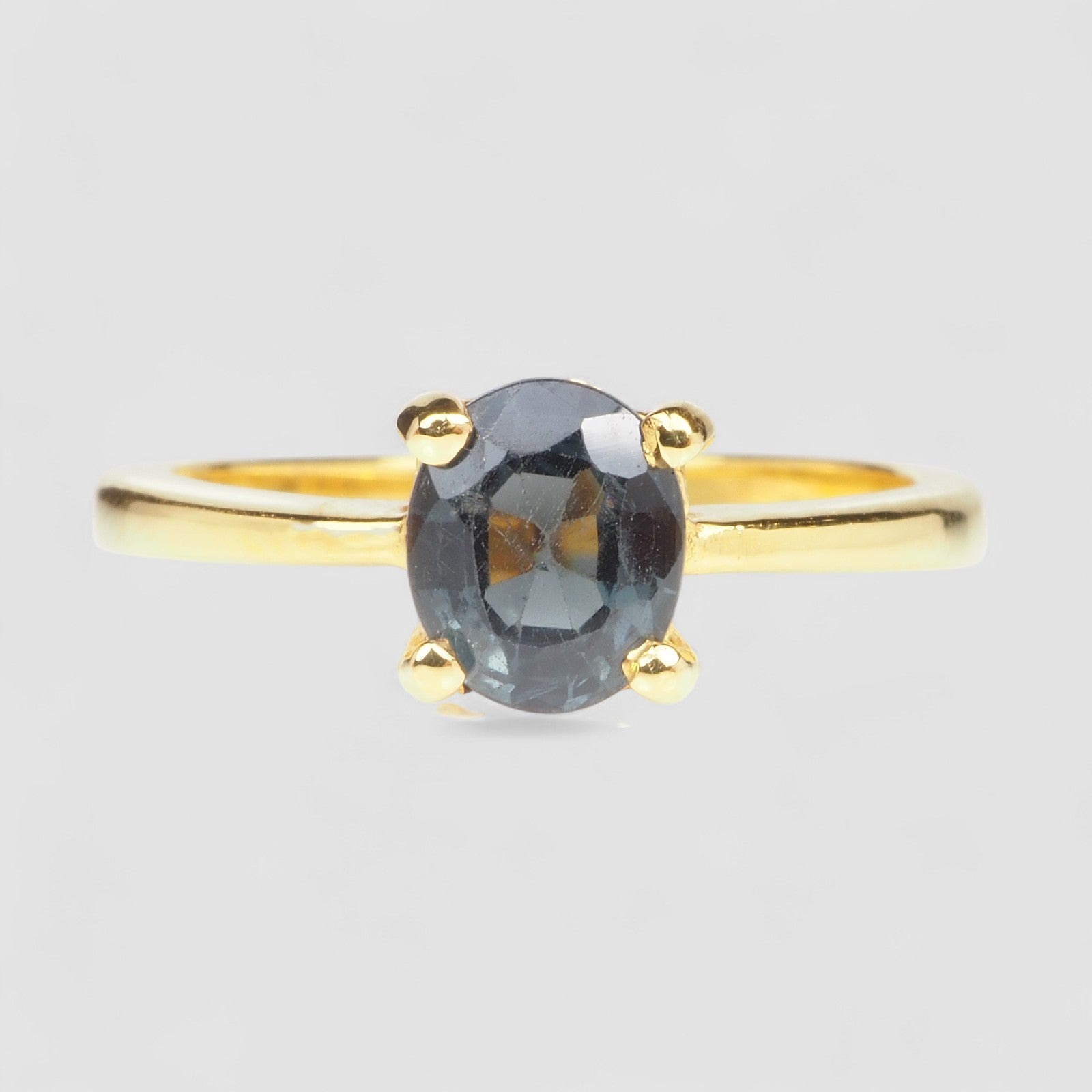 Opulent Blue Spinel 925 Sterling Silver Ring, Rhodium Plated, Tarnish Free, Free Resizing
