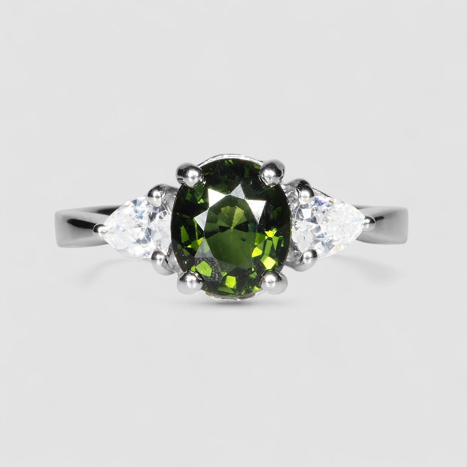 Chrome Green Tourmaline 925 Sterling Silver Ring