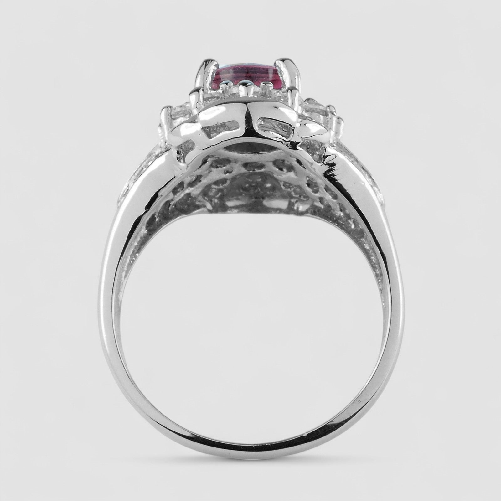 Gleaming Pink Tourmaline 925 Sterling Silver Ring