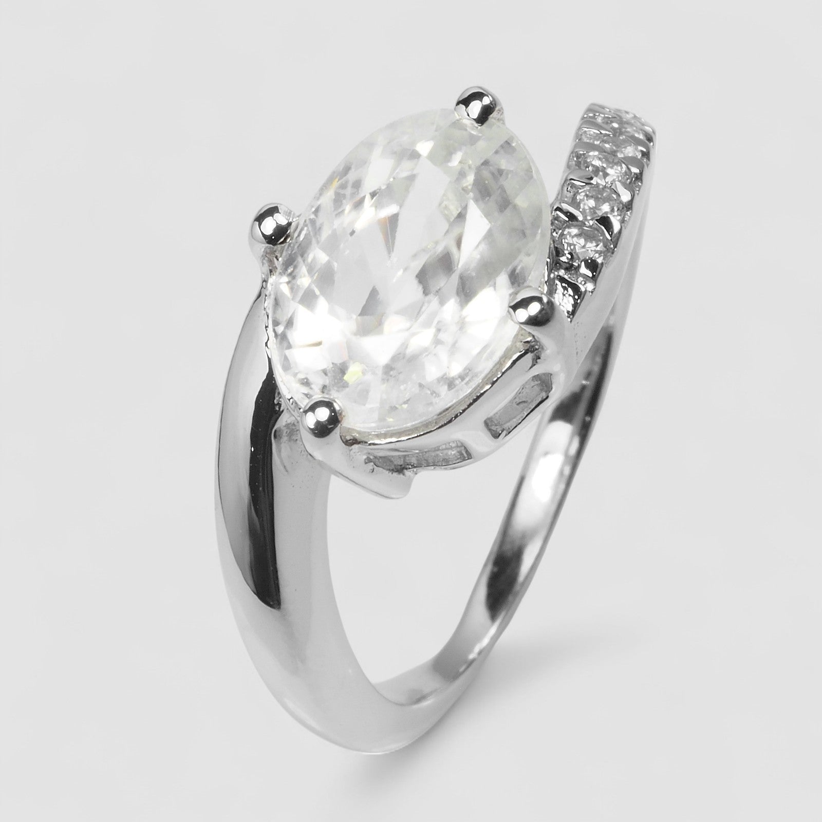 White Zircon 925 Sterling Silver Ring