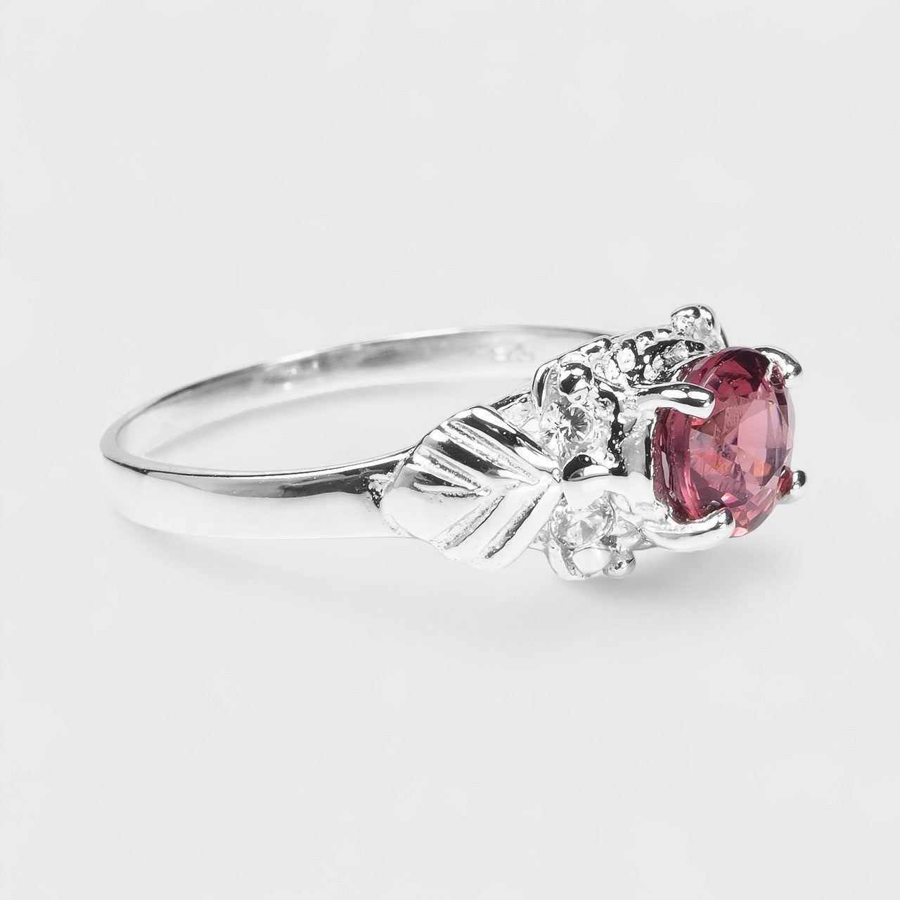 Pink Rhodolite Garnet 925 Sterling Silver Ring