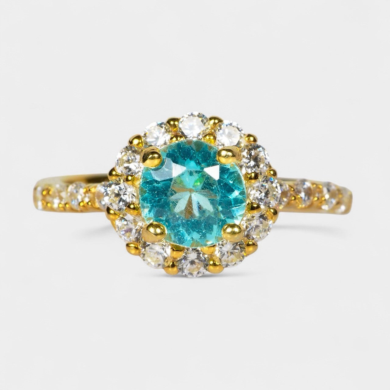 Neon Blue Apatite 925 Sterling Silver Ring