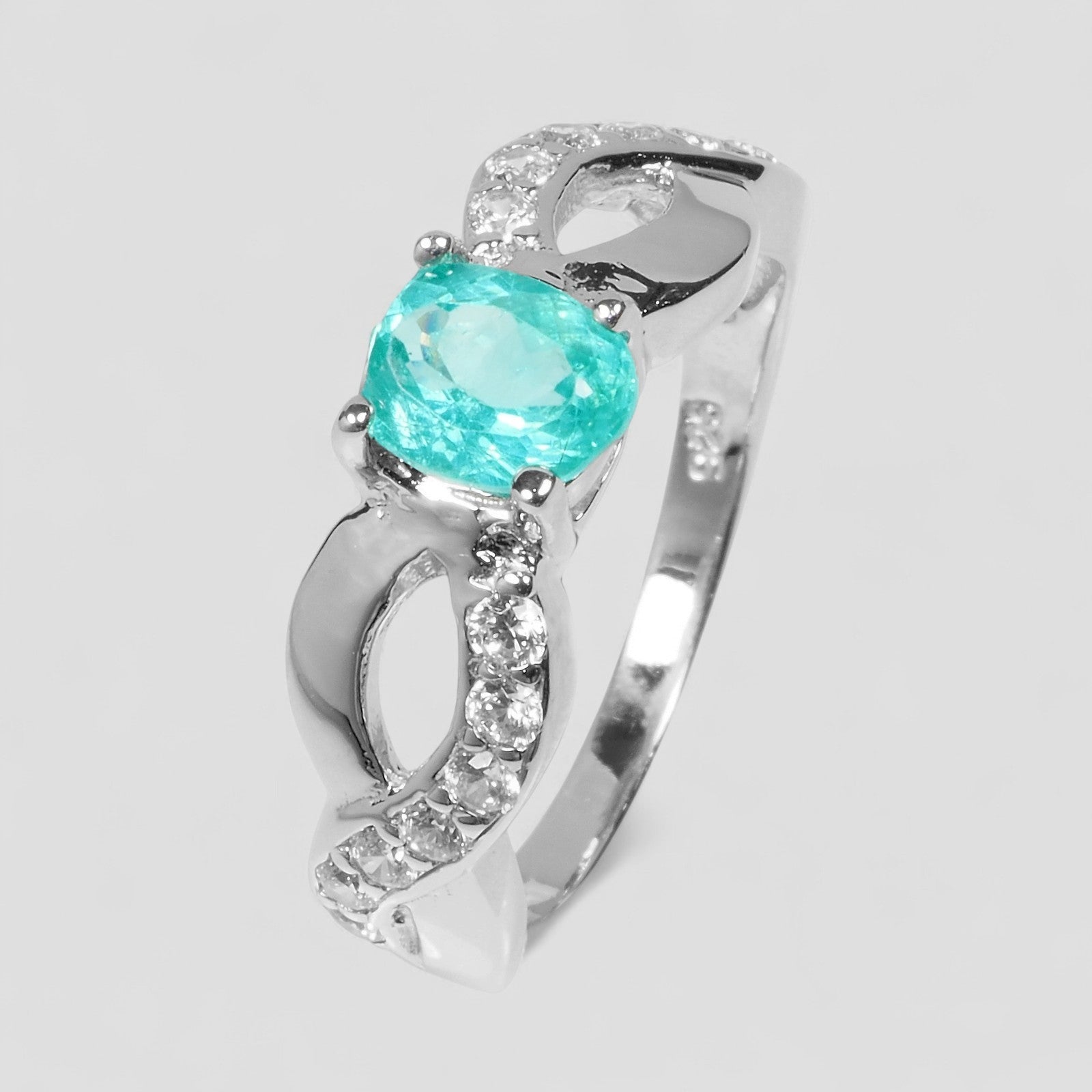 Blue Apatite 925 Sterling Silver Ring