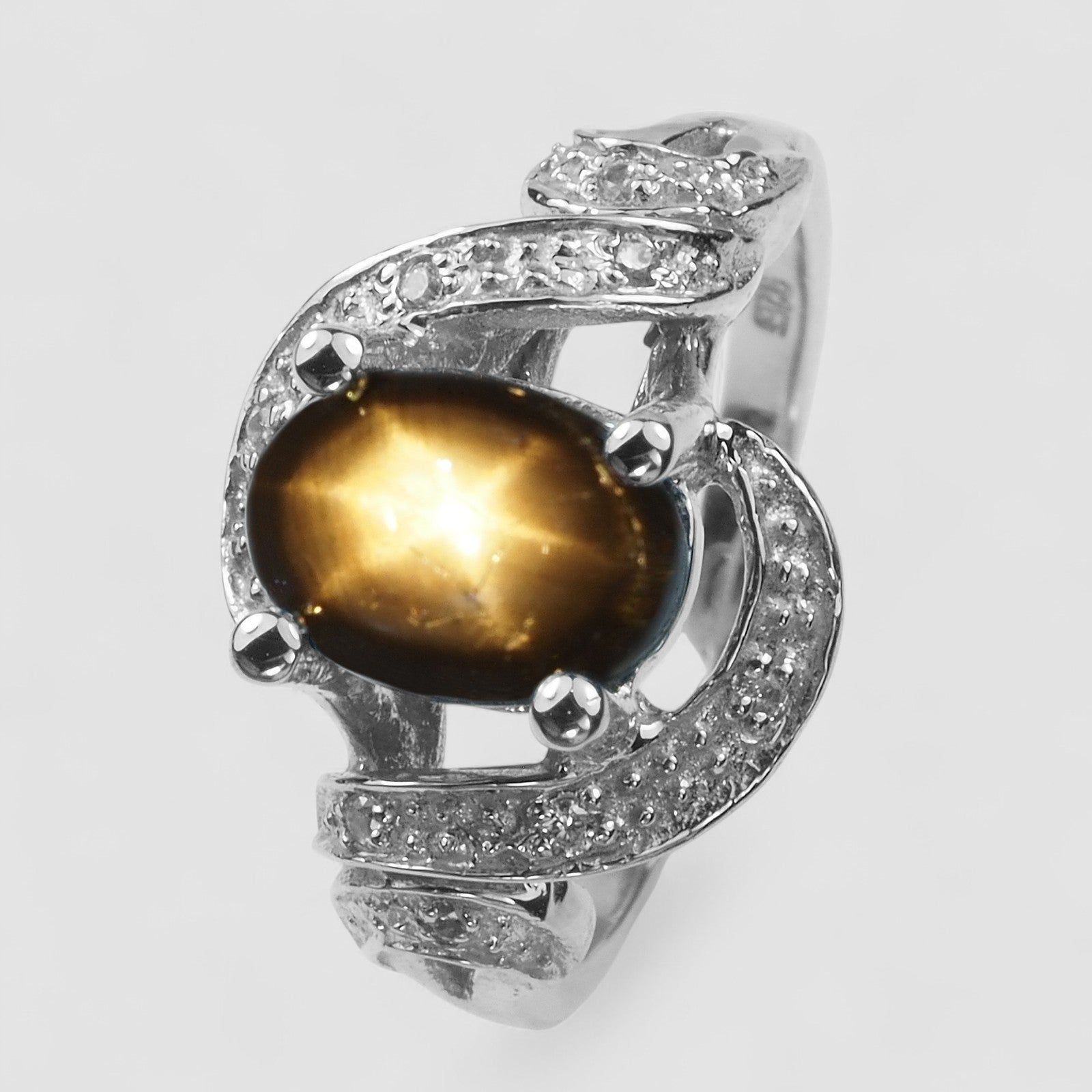 Black Star Sapphire 925 Sterling Silver Ring
