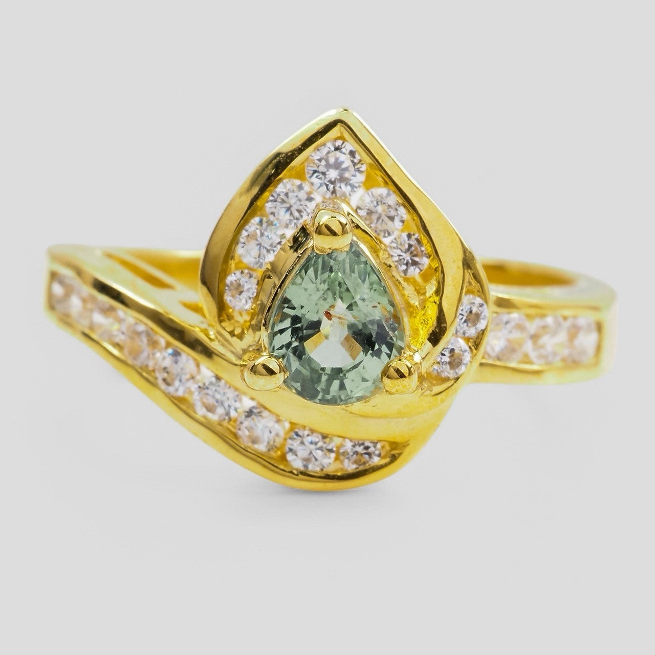 GREEN SAPPHIRE 925 STERLING SILVER RING