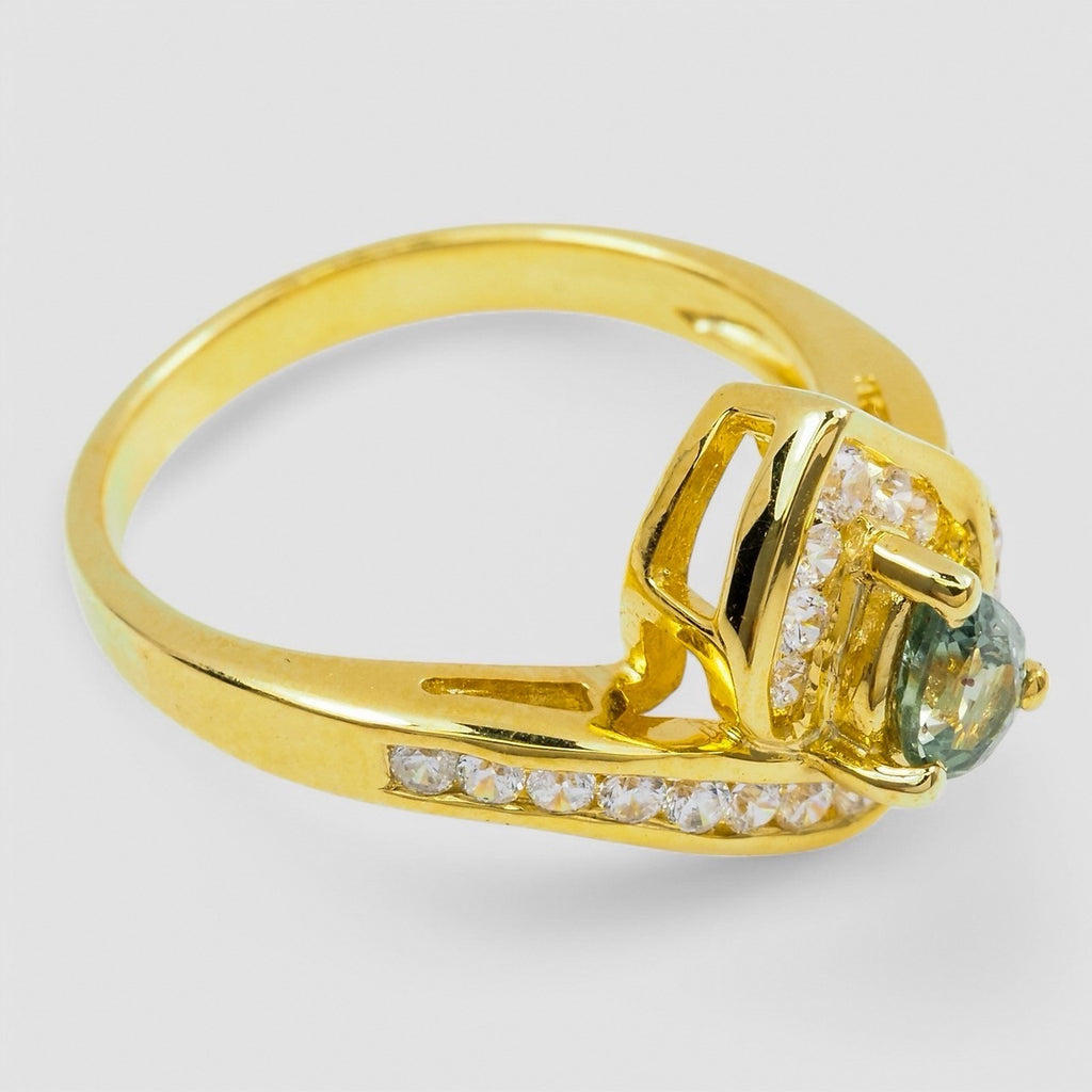 GREEN SAPPHIRE 925 STERLING SILVER RING
