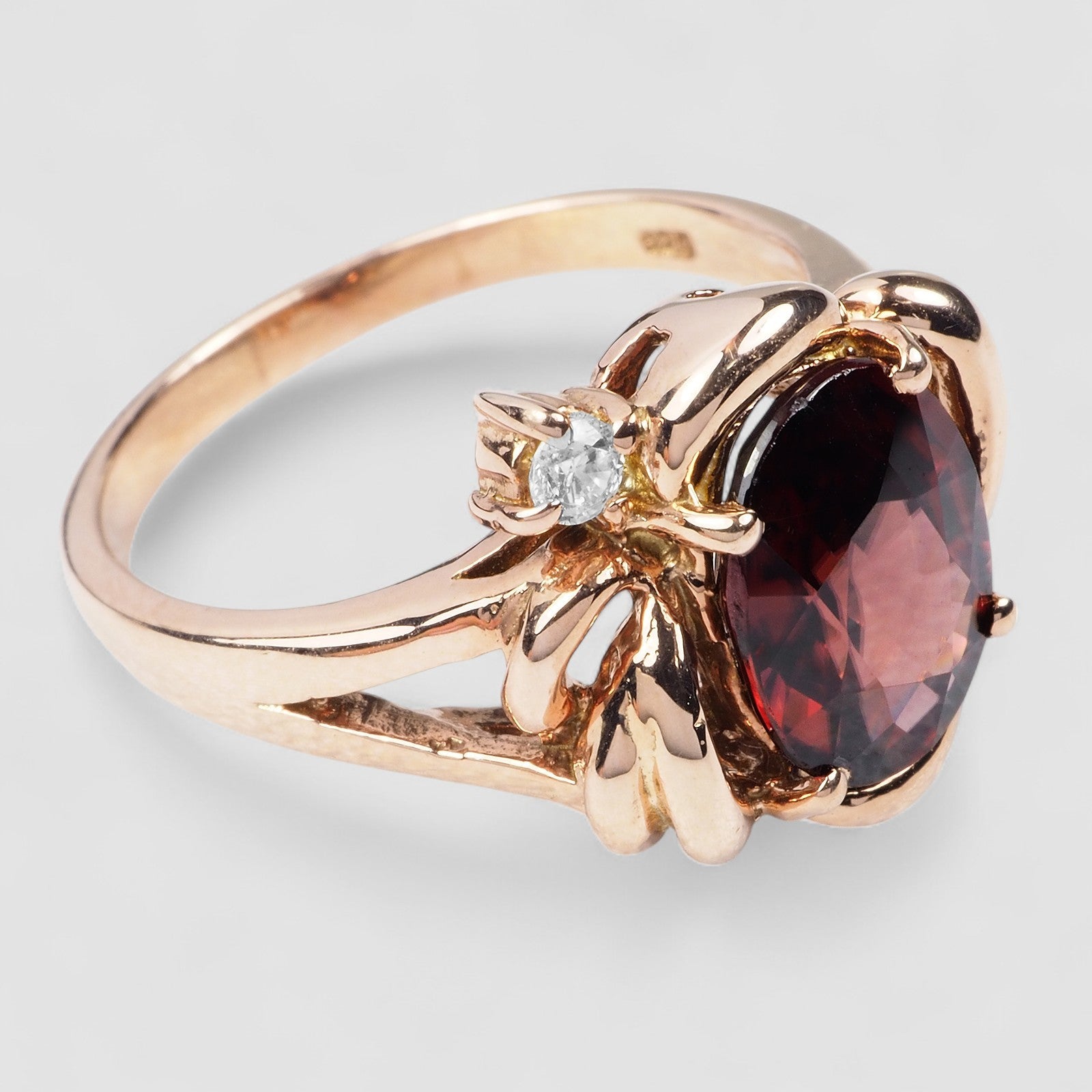 Scarlet Red Zircon Ring