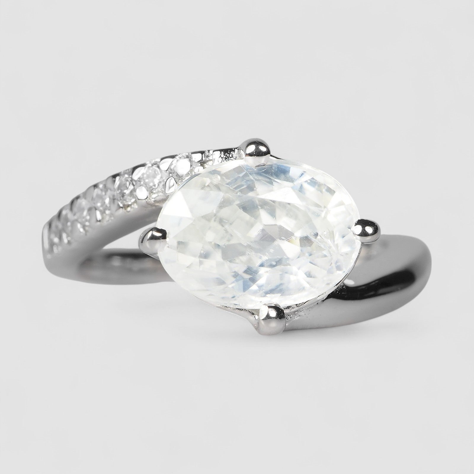 White Zircon 925 Sterling Silver Ring
