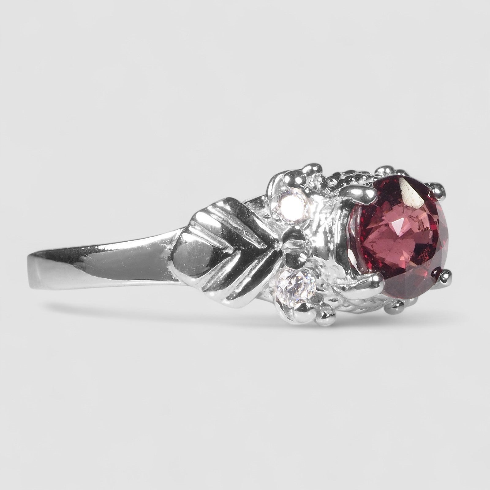 Pink Rhodolite Garnet 925 Sterling Silver Rings