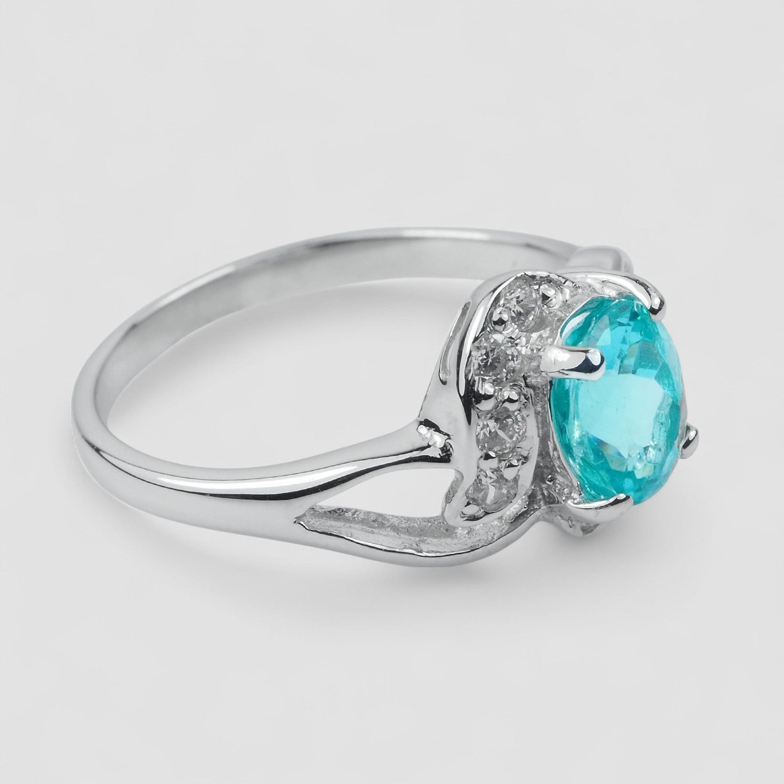 Neon Blue Apatite 925 Sterling Silver Ring