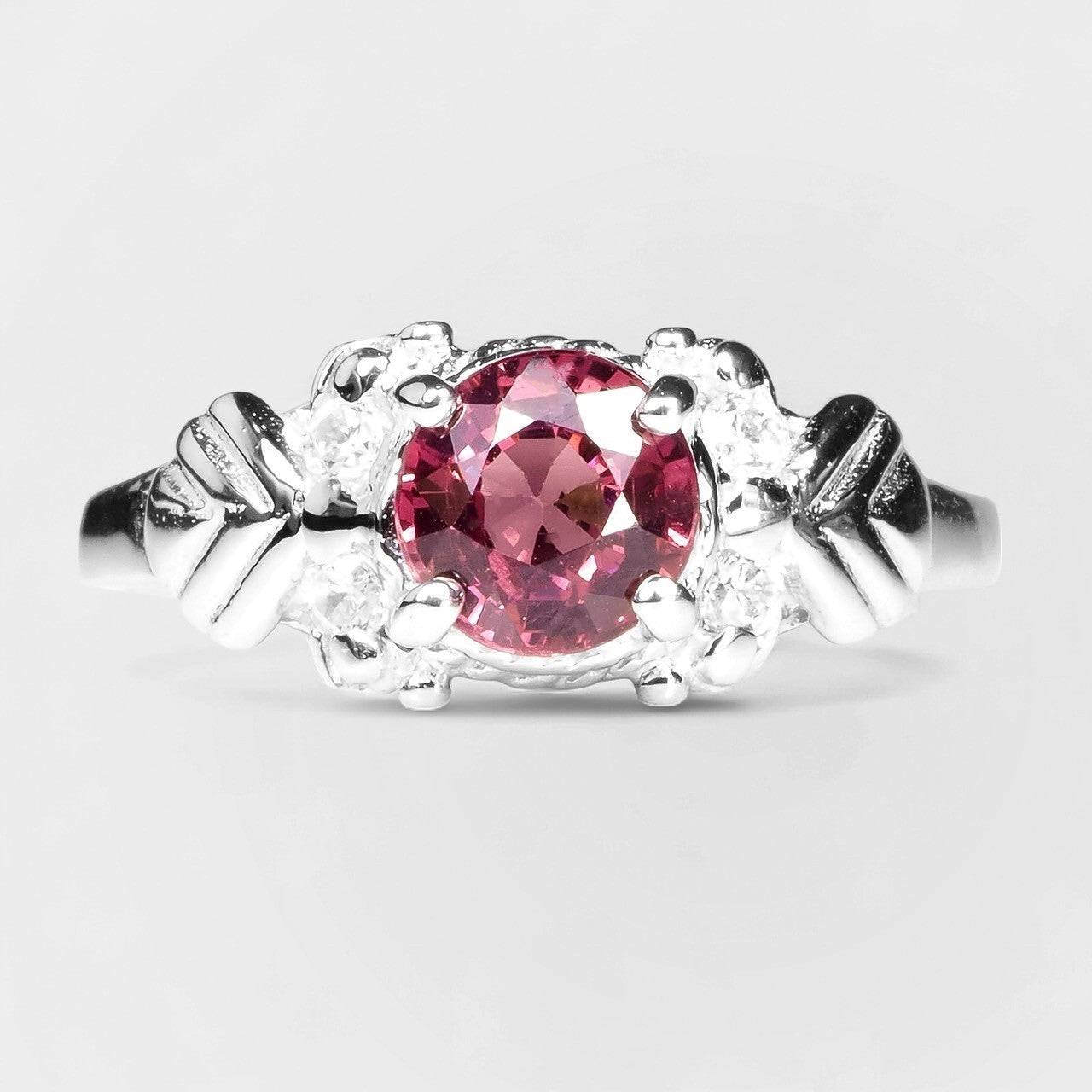 Pink Rhodolite Garnet 925 Sterling Silver Ring