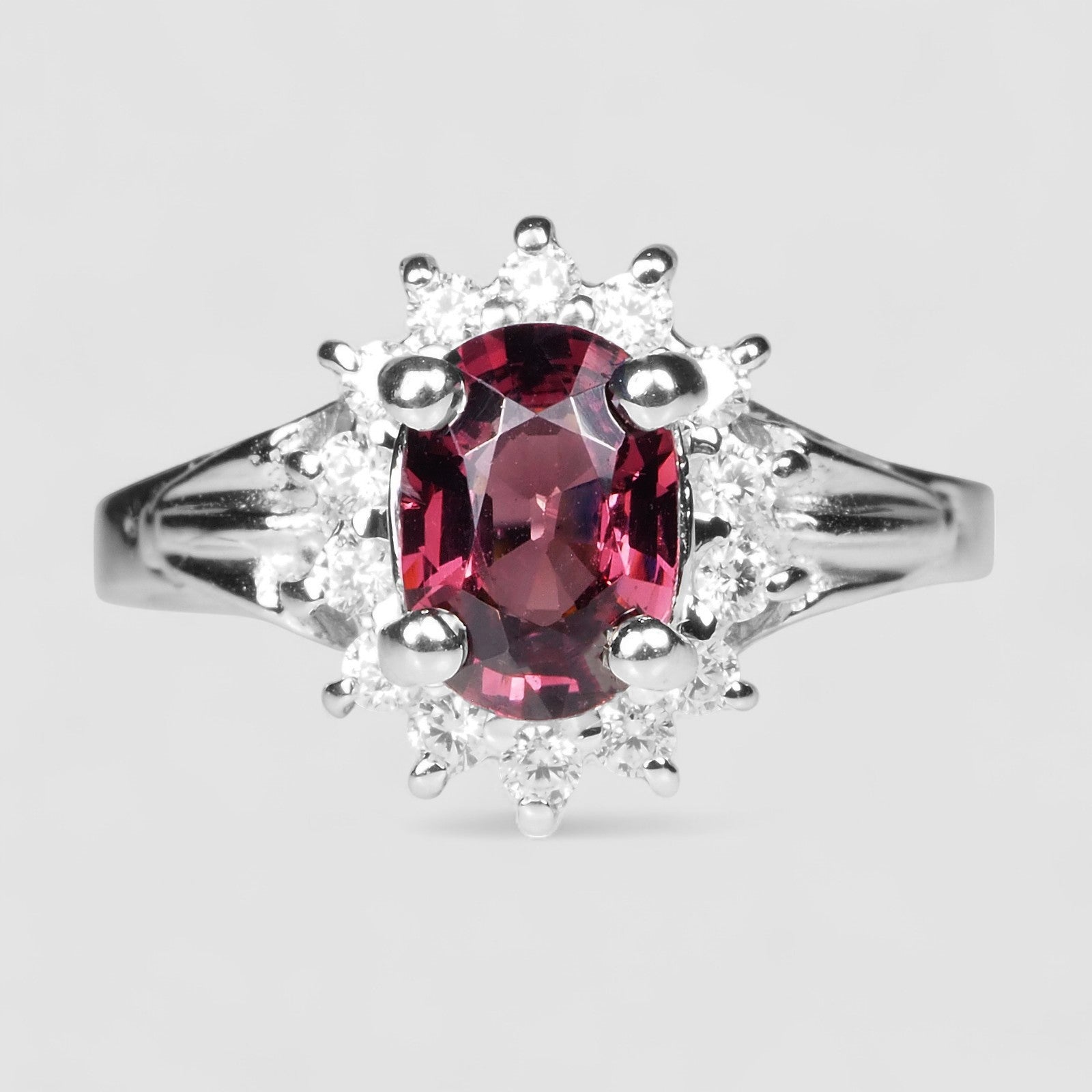 Pink Rhodolite Garnet 925 Sterling Silver Ring