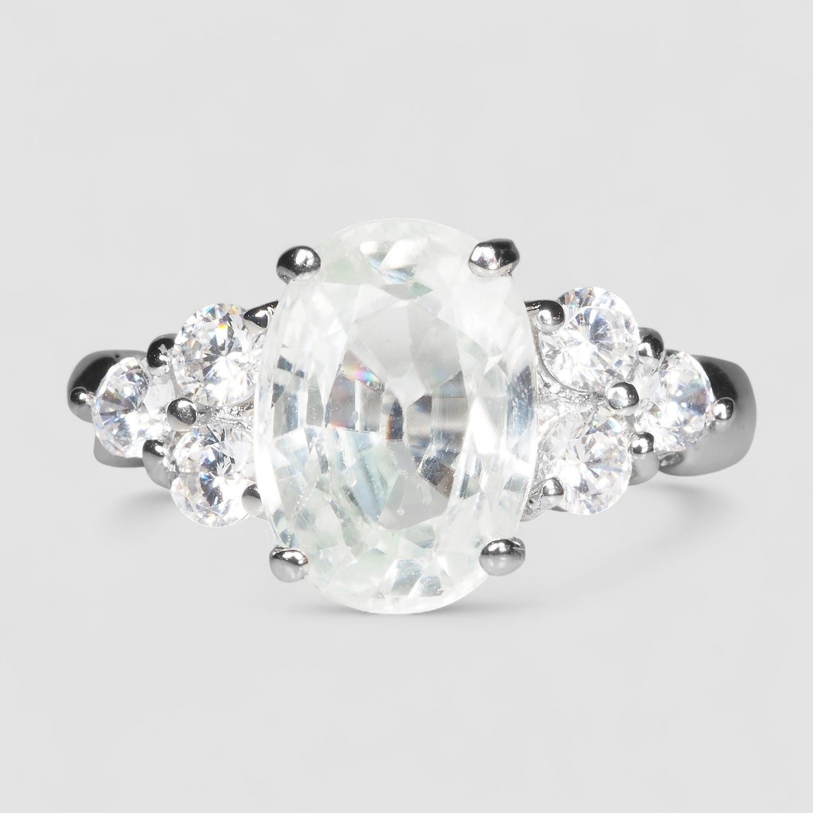 White Zircon 925 Sterling Silver Ring