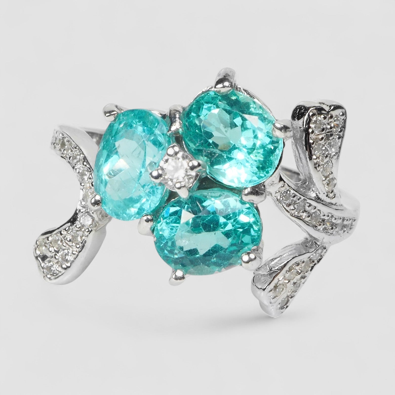 Blue Paraiba Tourmaline 925 Sterling Silver Ring
