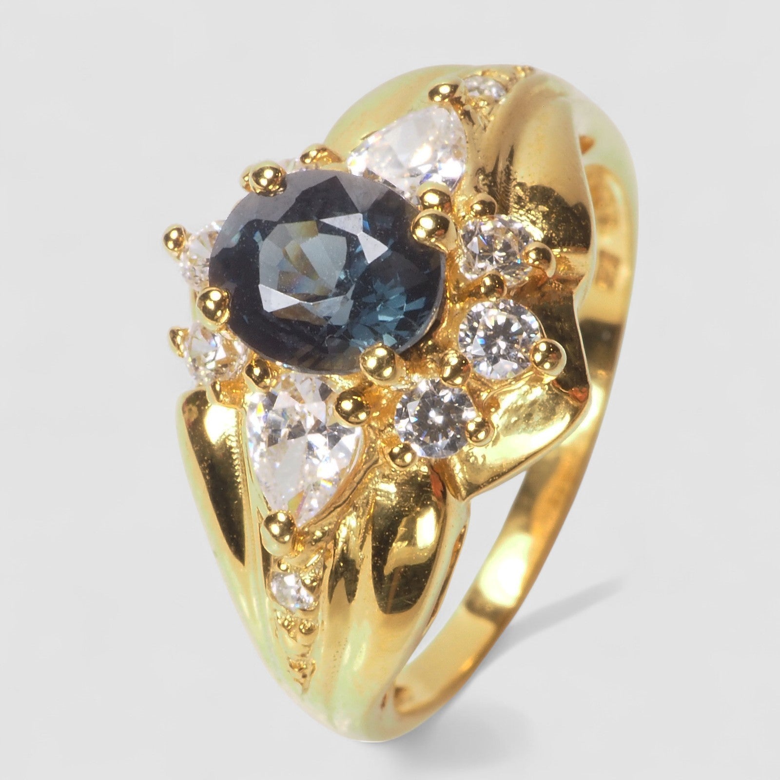 Grey Spinel 925 Sterling Silver Ring