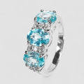 Blue Zircon 925 Sterling Silver Ring