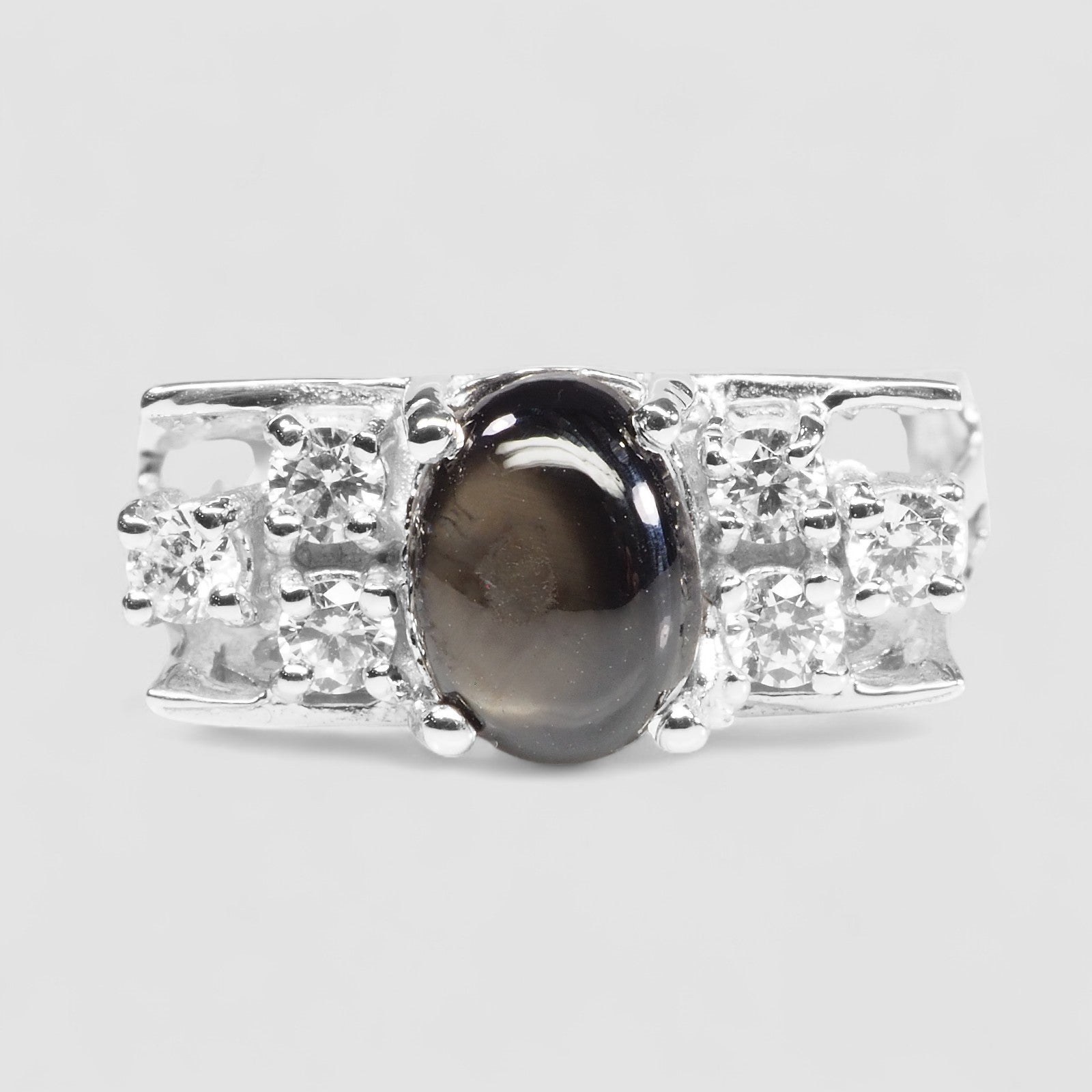 Blue Star Sapphire 925 Sterling Silver Ring