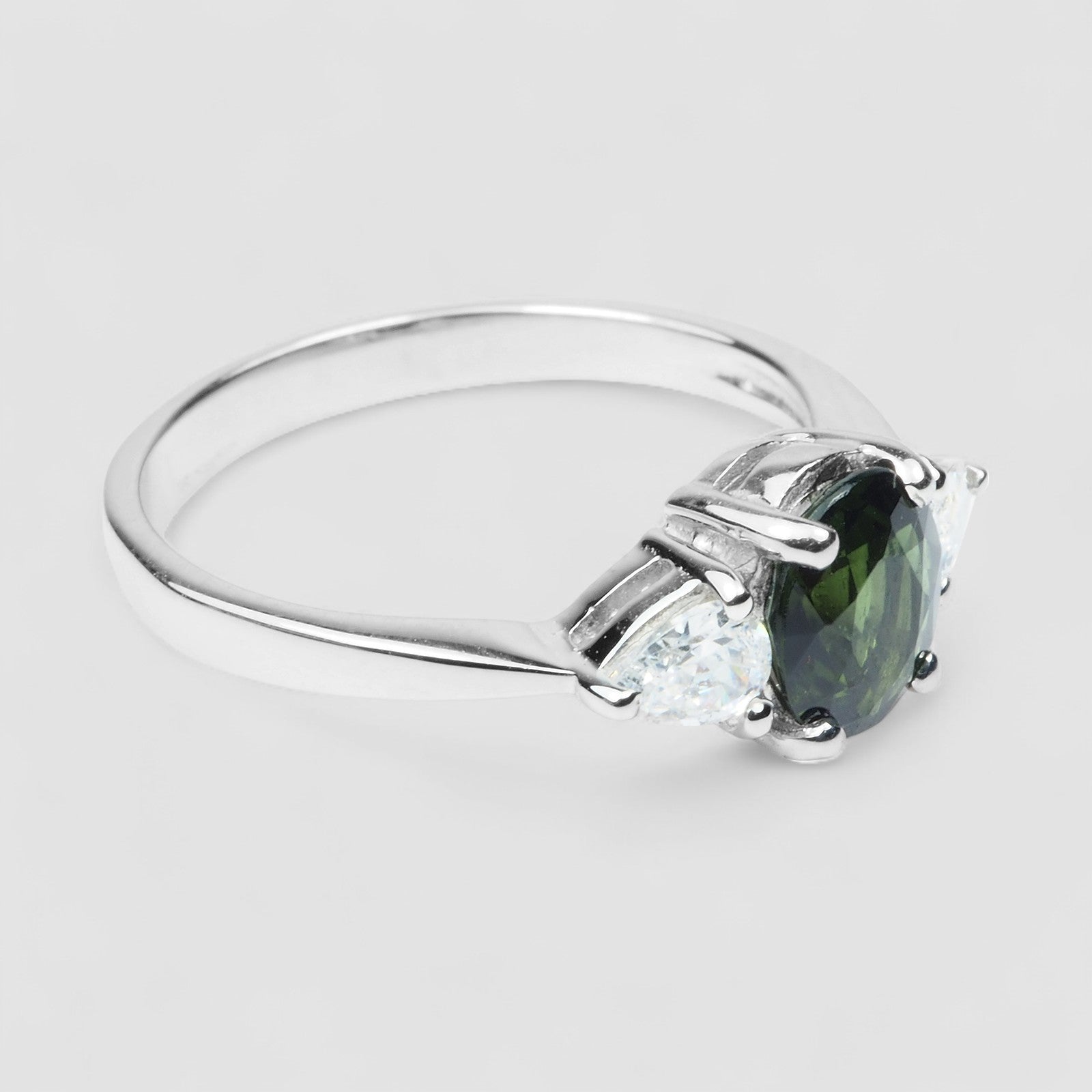 Chrome Green Tourmaline 925 Sterling Silver Ring