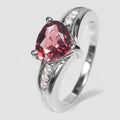 Red Rhodolite Garnet 925 Sterling Silver Ring