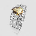 Golden Yellow Tourmaline 925 Sterling Silver Ring