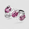 Pink Rhodolite Garnet 925 Sterling Silver Ring