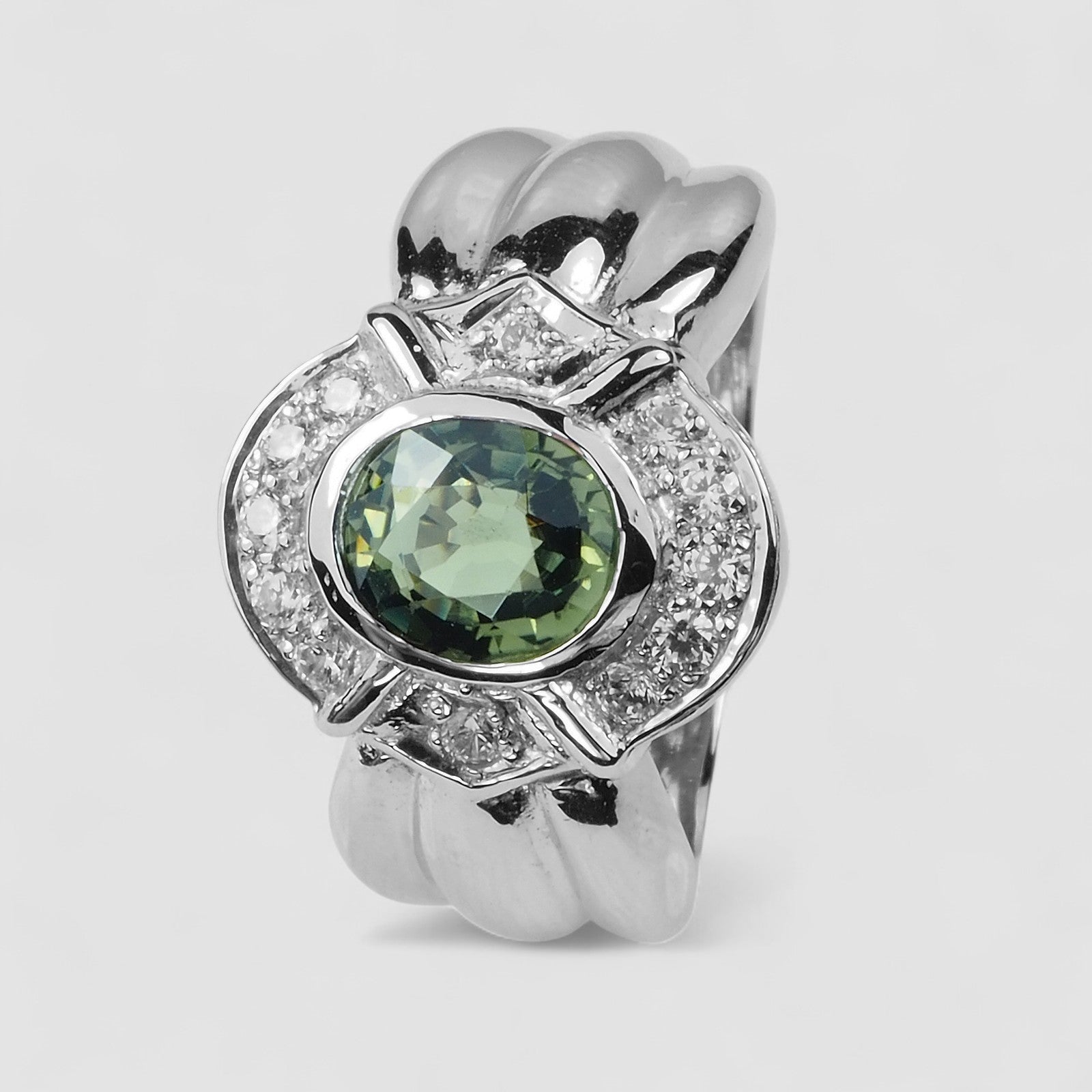 Green Tourmaline 925 Sterling Silver Ring