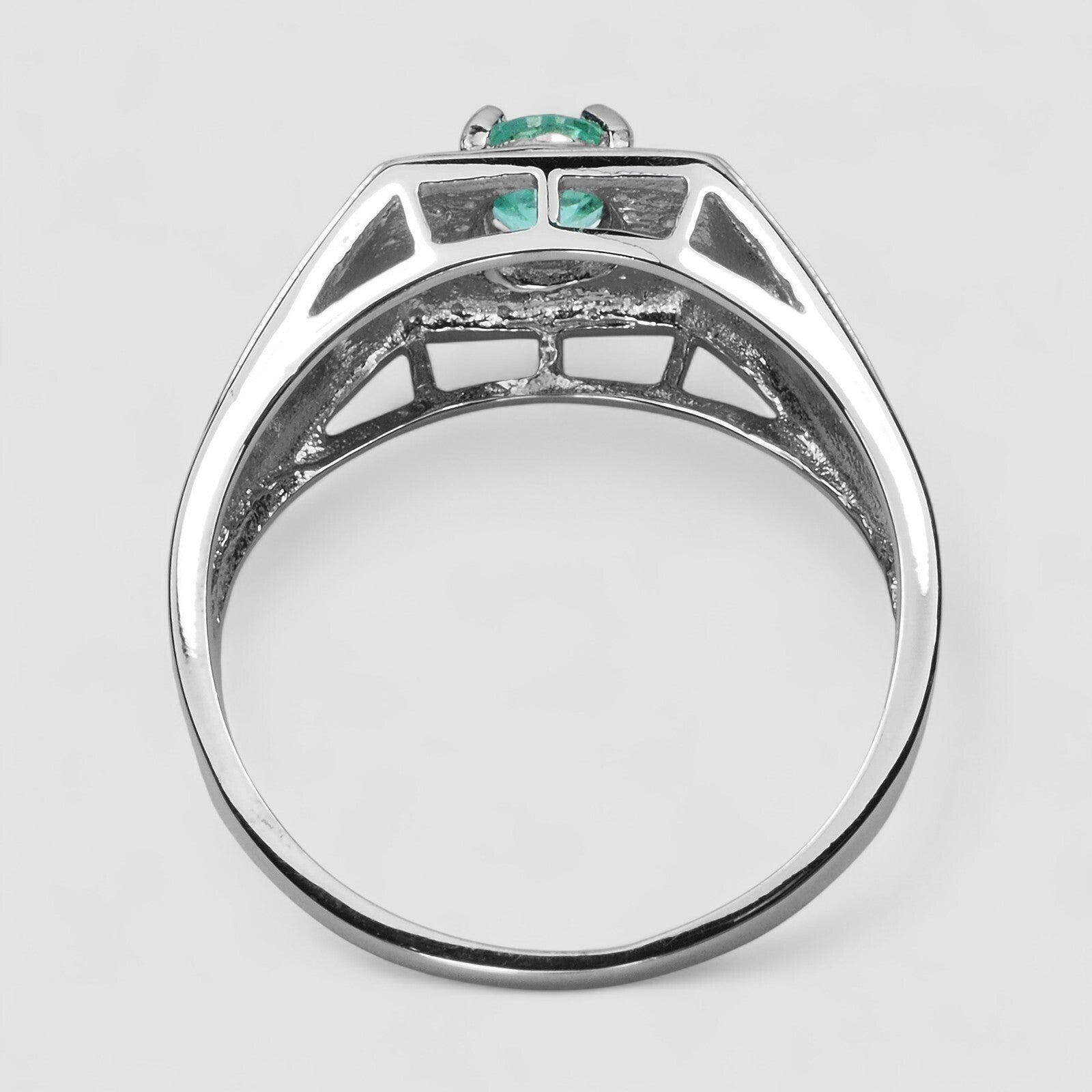 Vivid Green Emerald Handmade Ring
