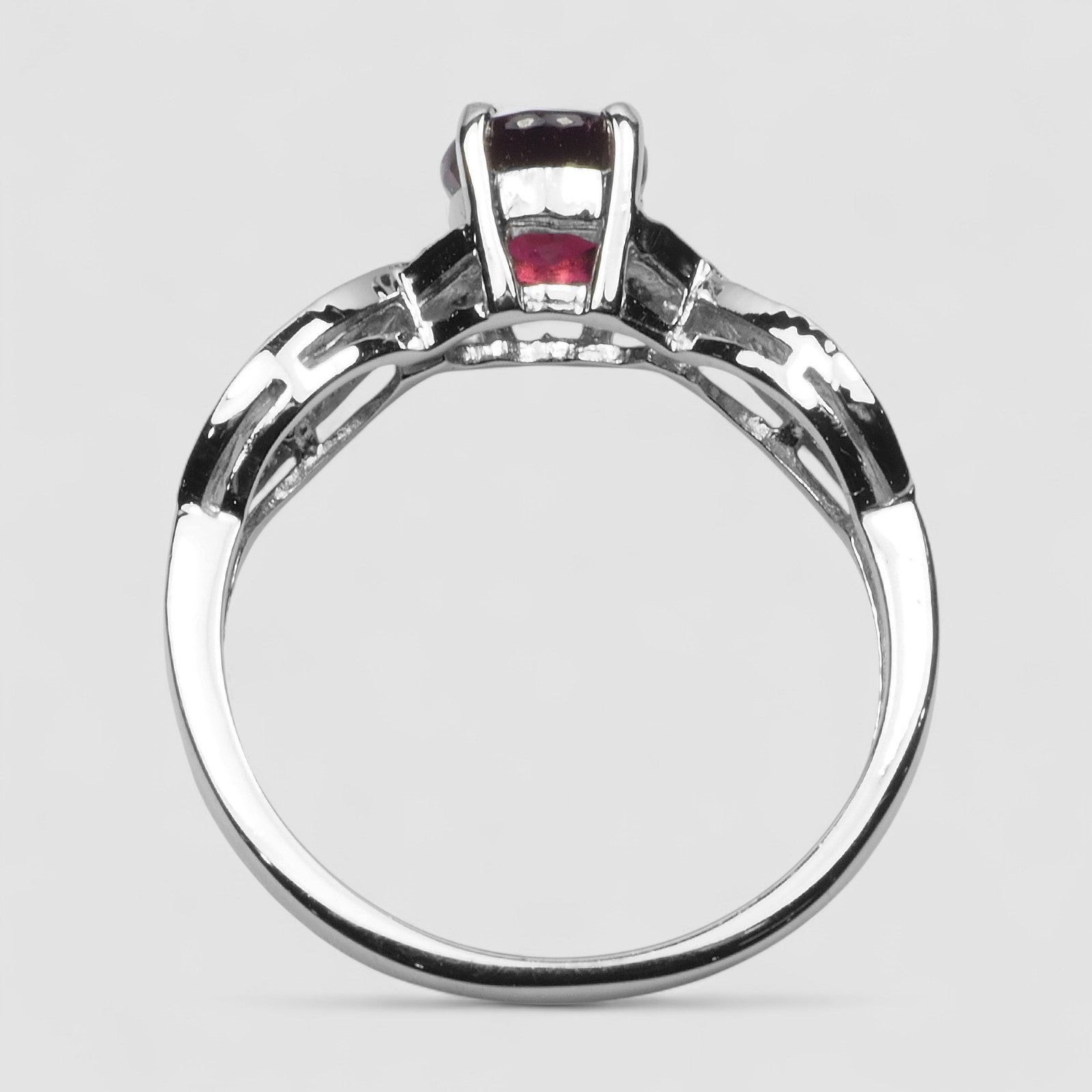 Vivid Pink Tourmaline 925 Sterling Silver Ring