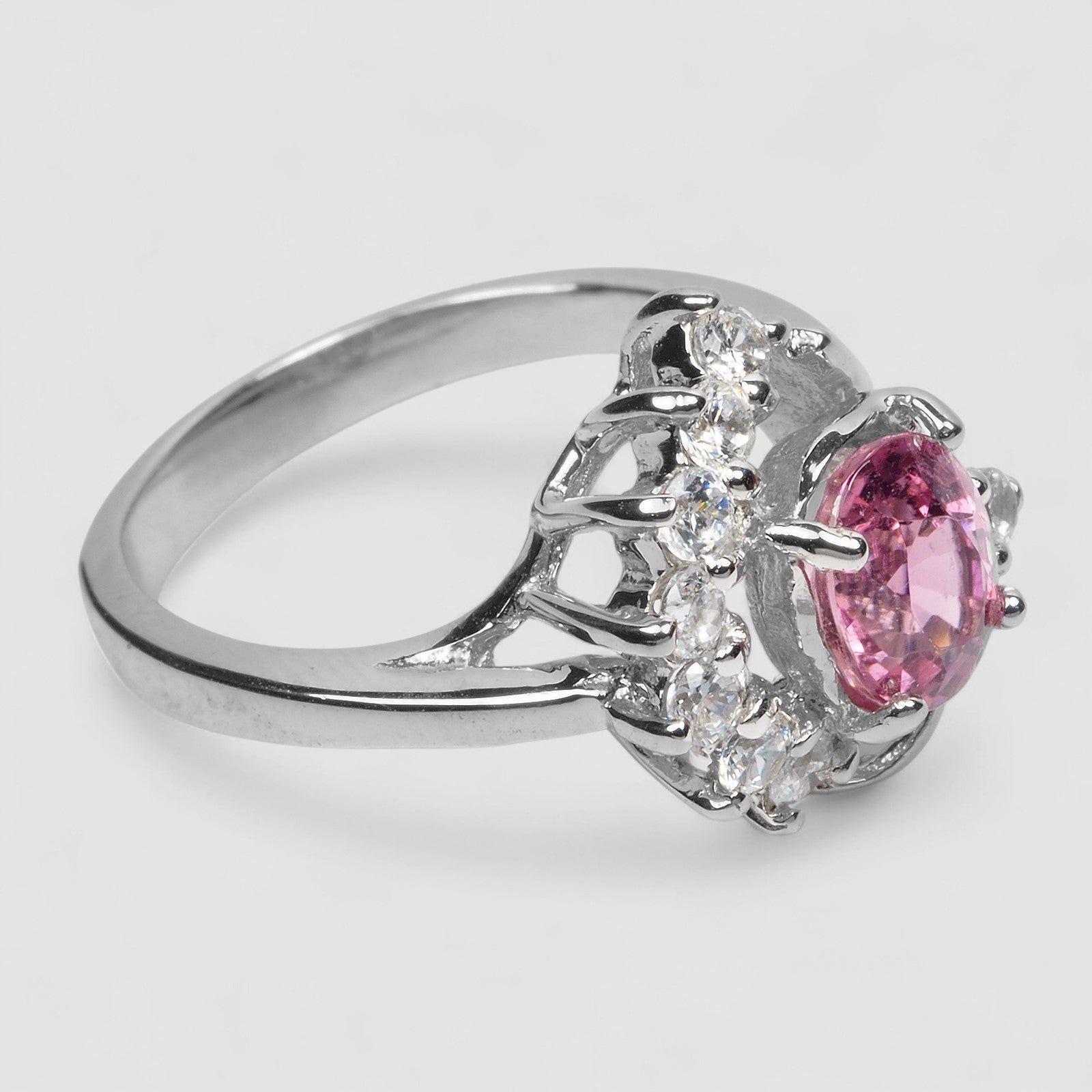 Pink Tourmaline 925 Sterling Silver Ring