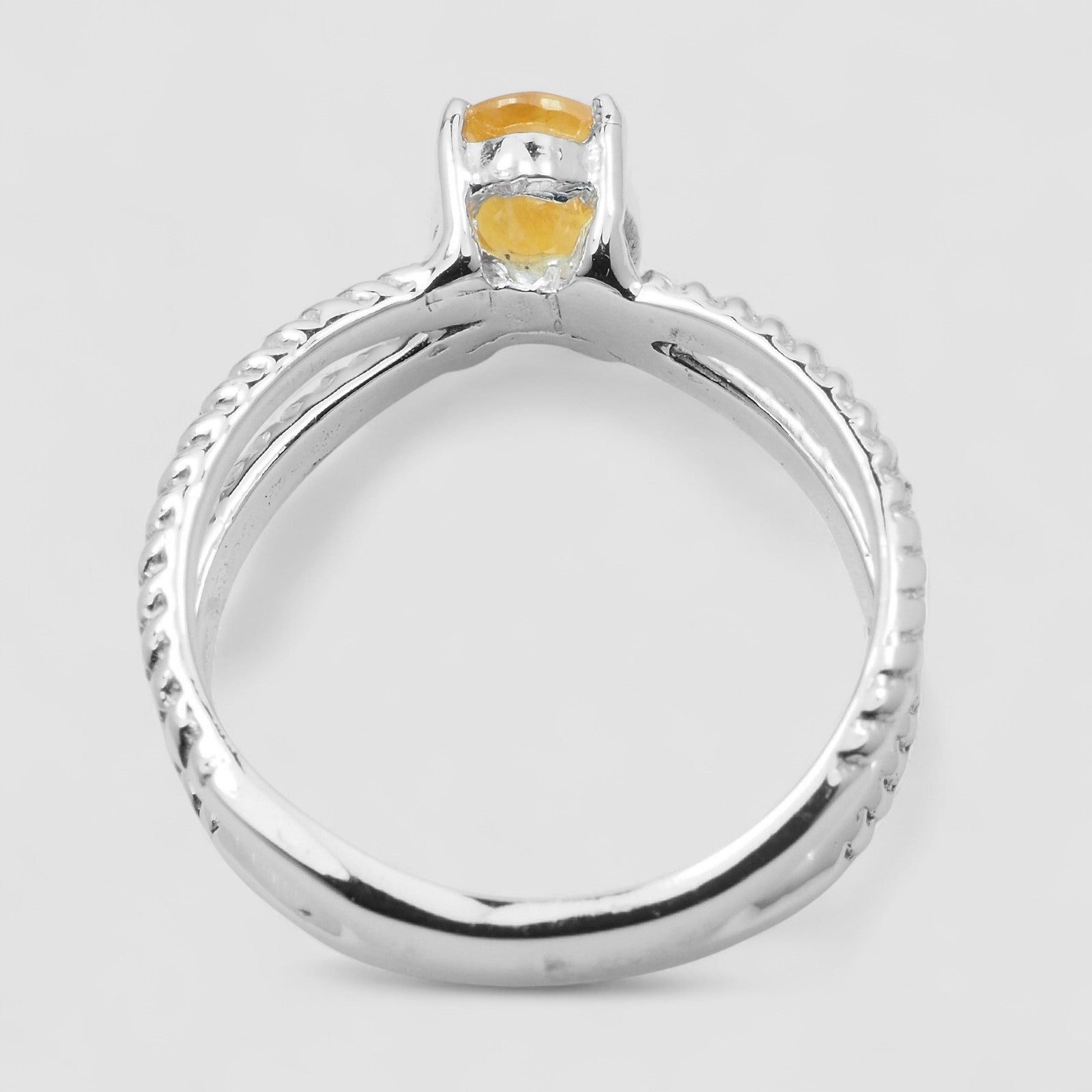 Yellow Sapphire 925 Sterling Silver Ring