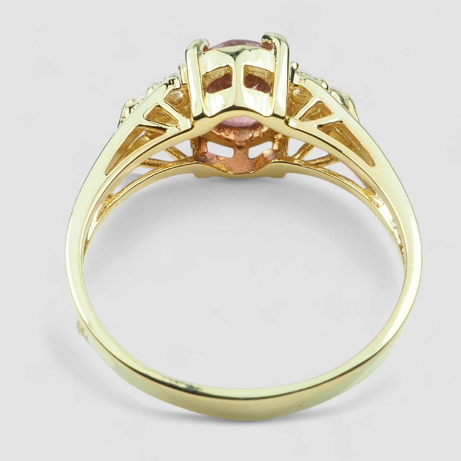 Vivid Pink Tourmaline Ring Sterling Silver 925, Affordable Natural Gemstone, Everyday Ring