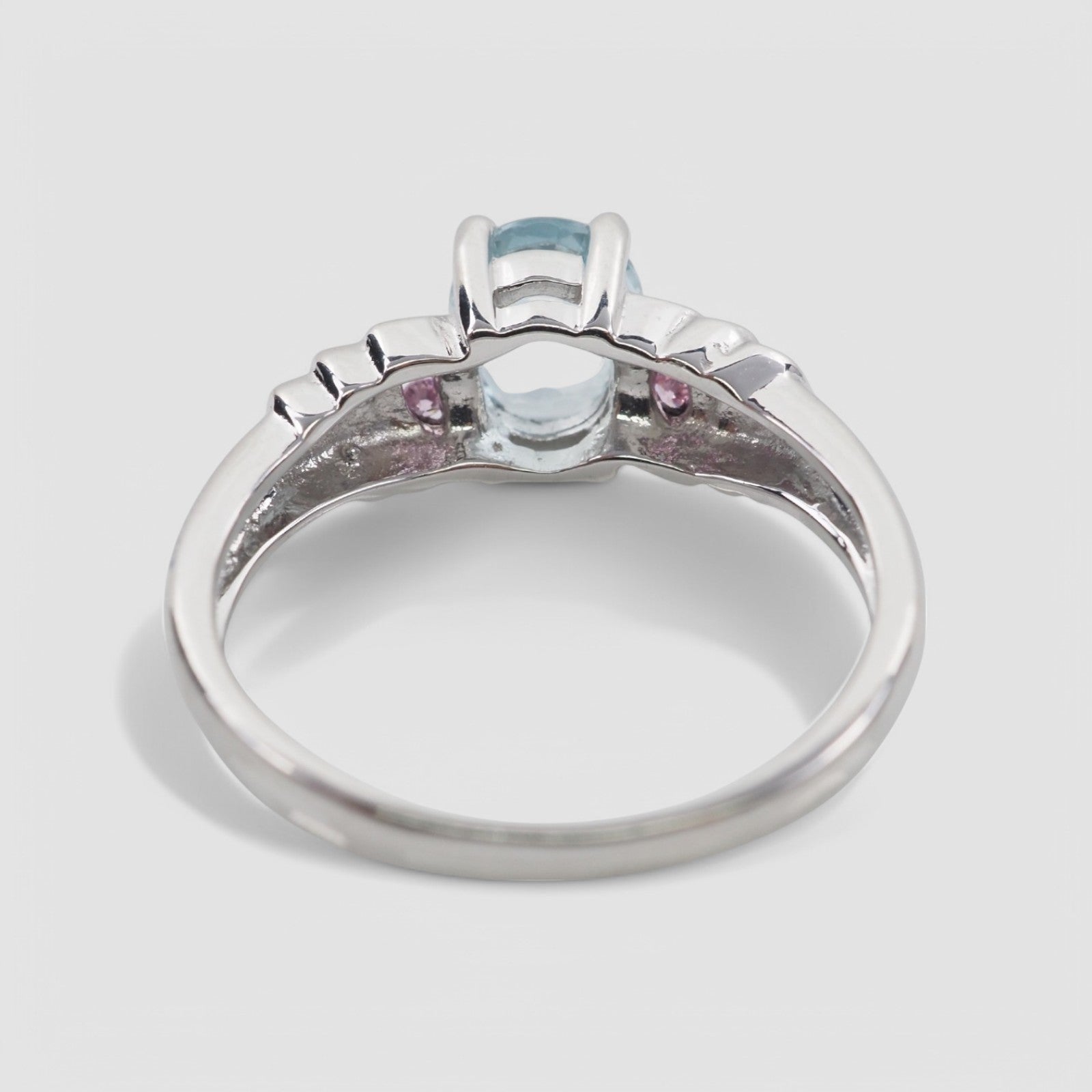 Blue Aquamarine 925 Sterling Silver Ring