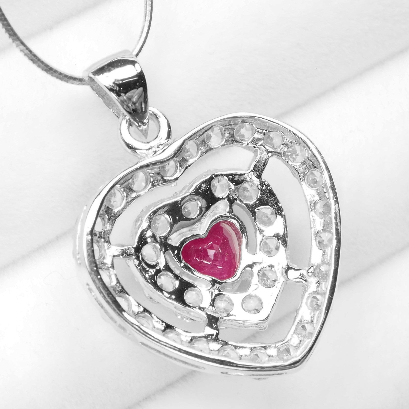 Red Ruby 925 Sterling Silver Pendants