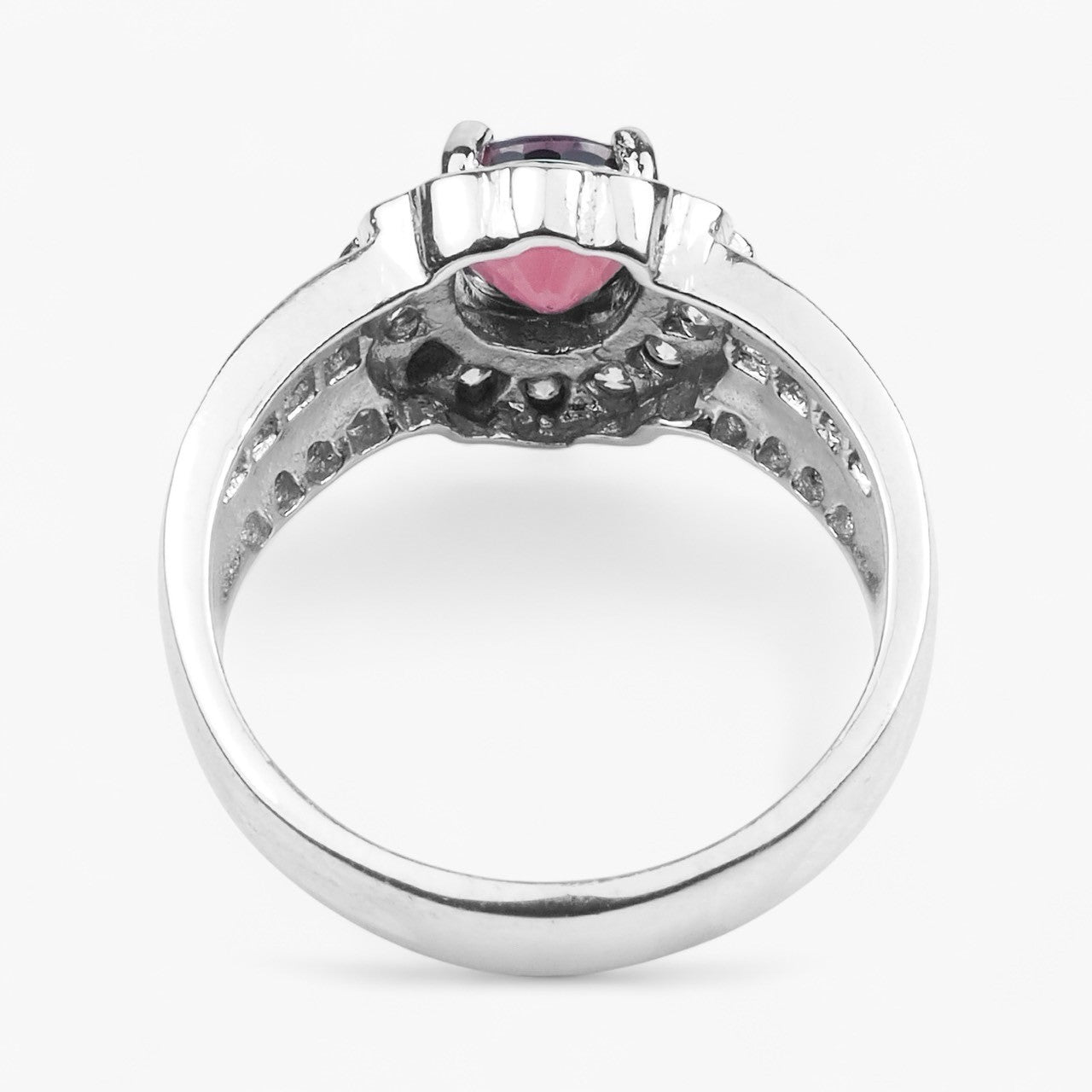 Brilliant Red Rhodolite Garnet 925 Sterling Silver Ring