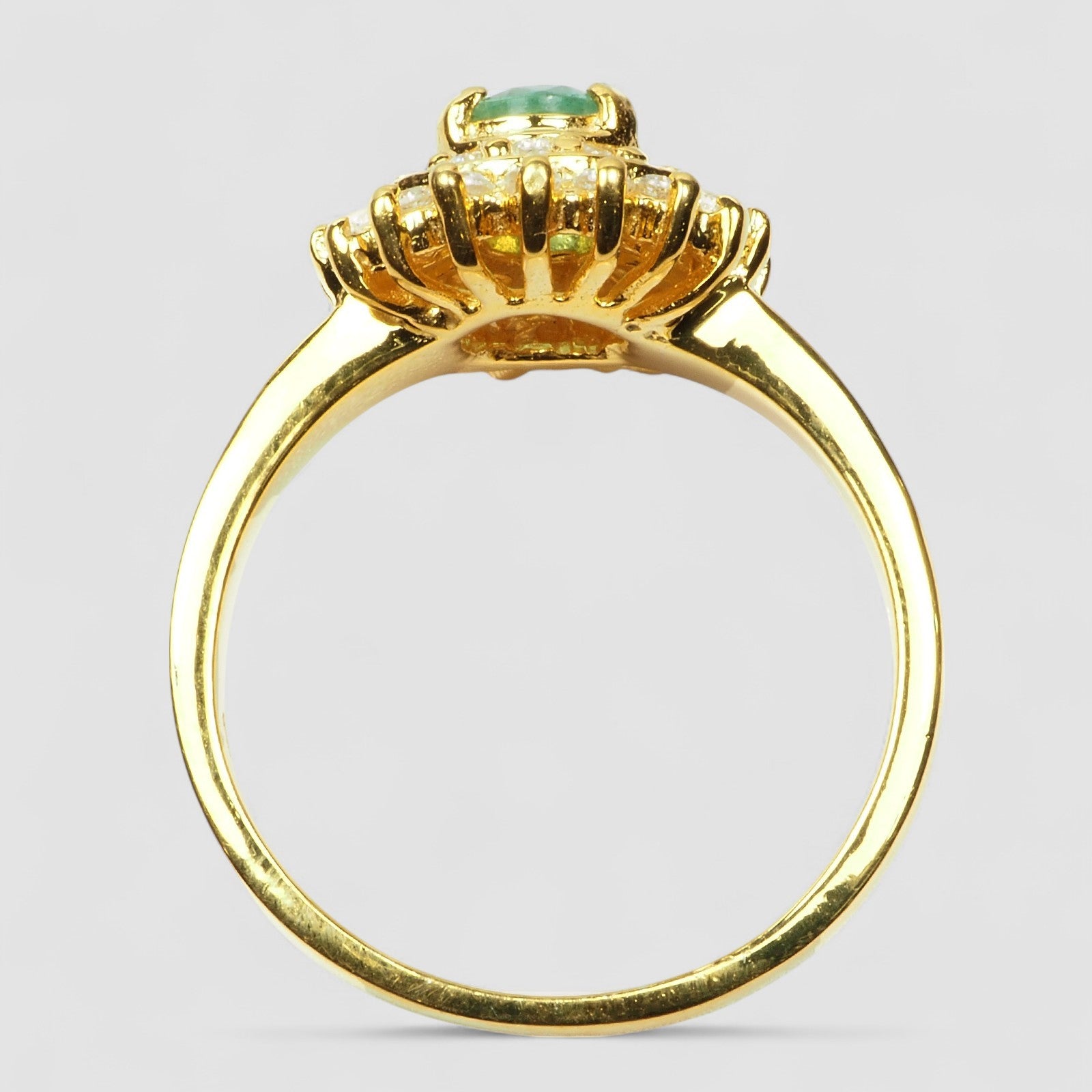 Vivid Green Emerald Handmade Ring