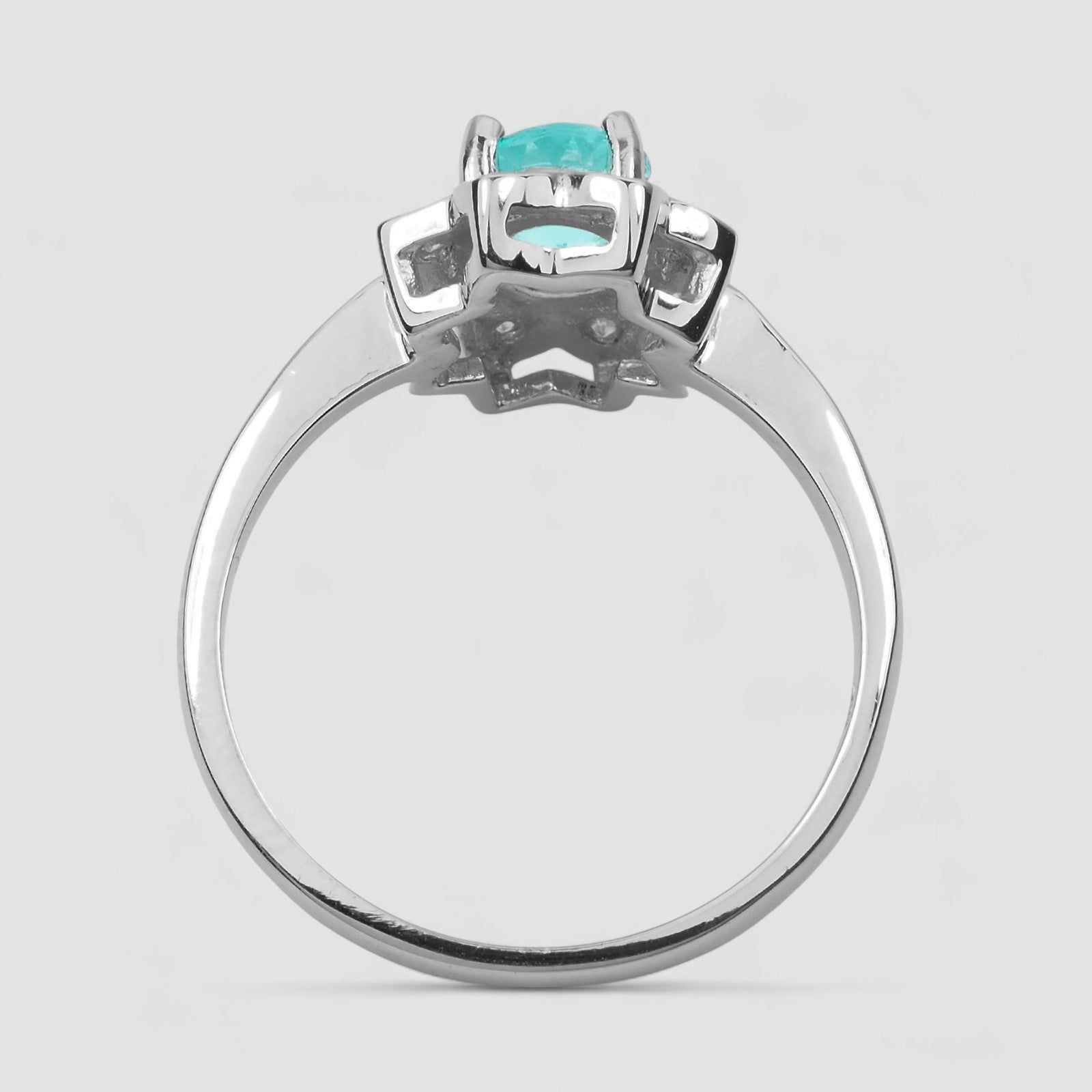 Neon Blue Apatite 925 Sterling Silver Ring