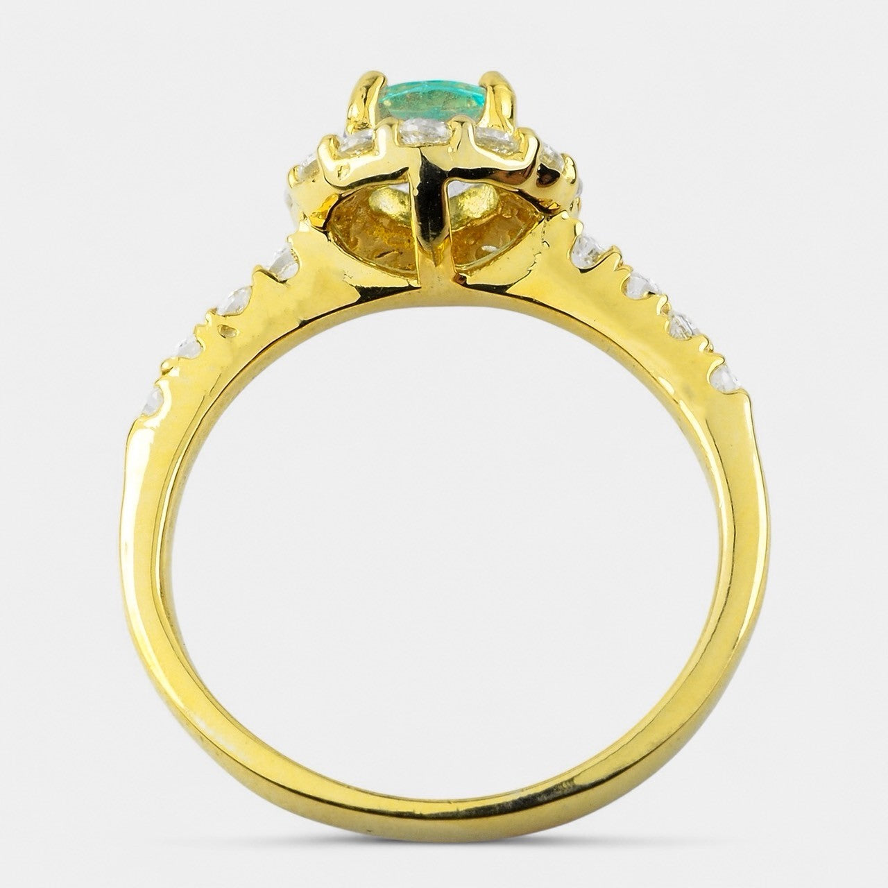 Neon Blue Apatite 925 Sterling Silver Ring