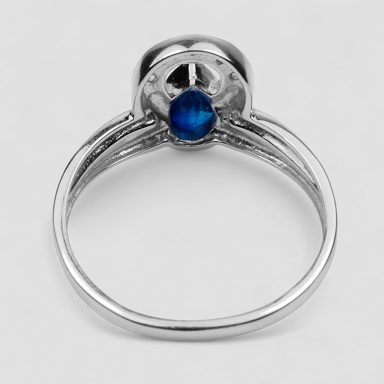 Pear Blue Sapphire Ring