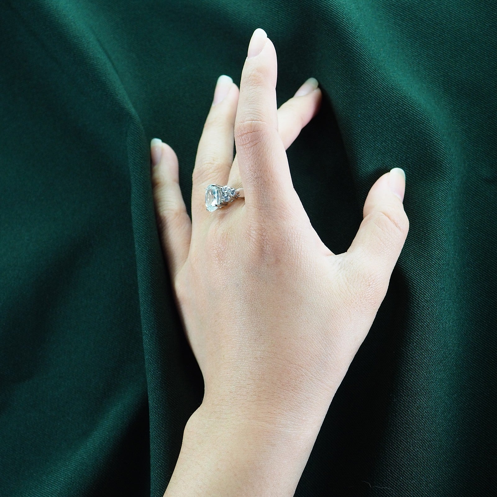 White Zircon 925 Sterling Silver Ring