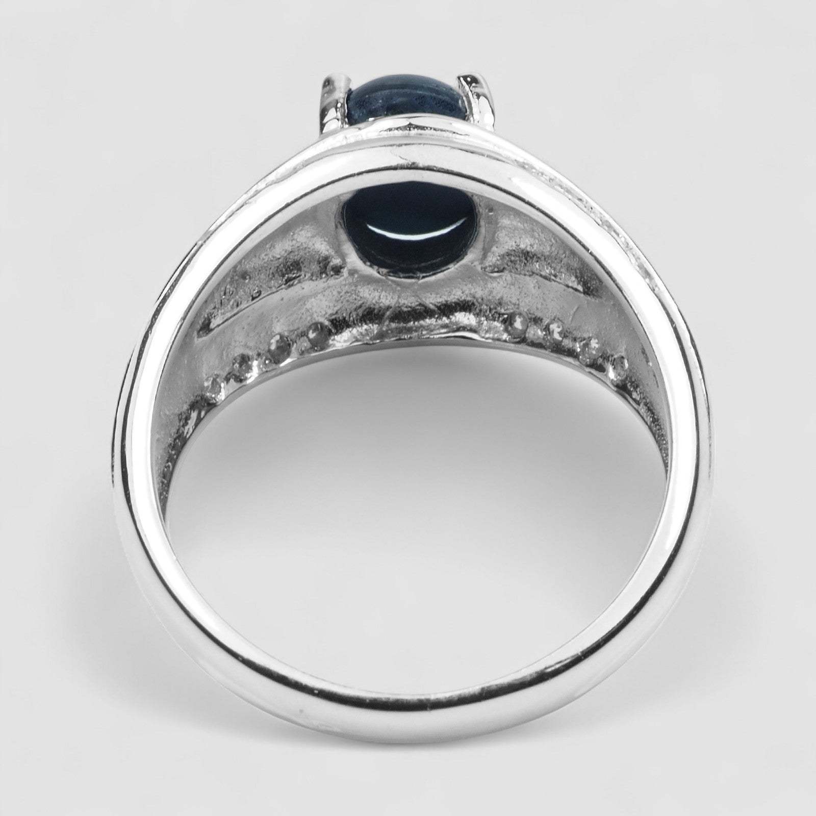 Blue Star Sapphire 925 Sterling Silver Ring