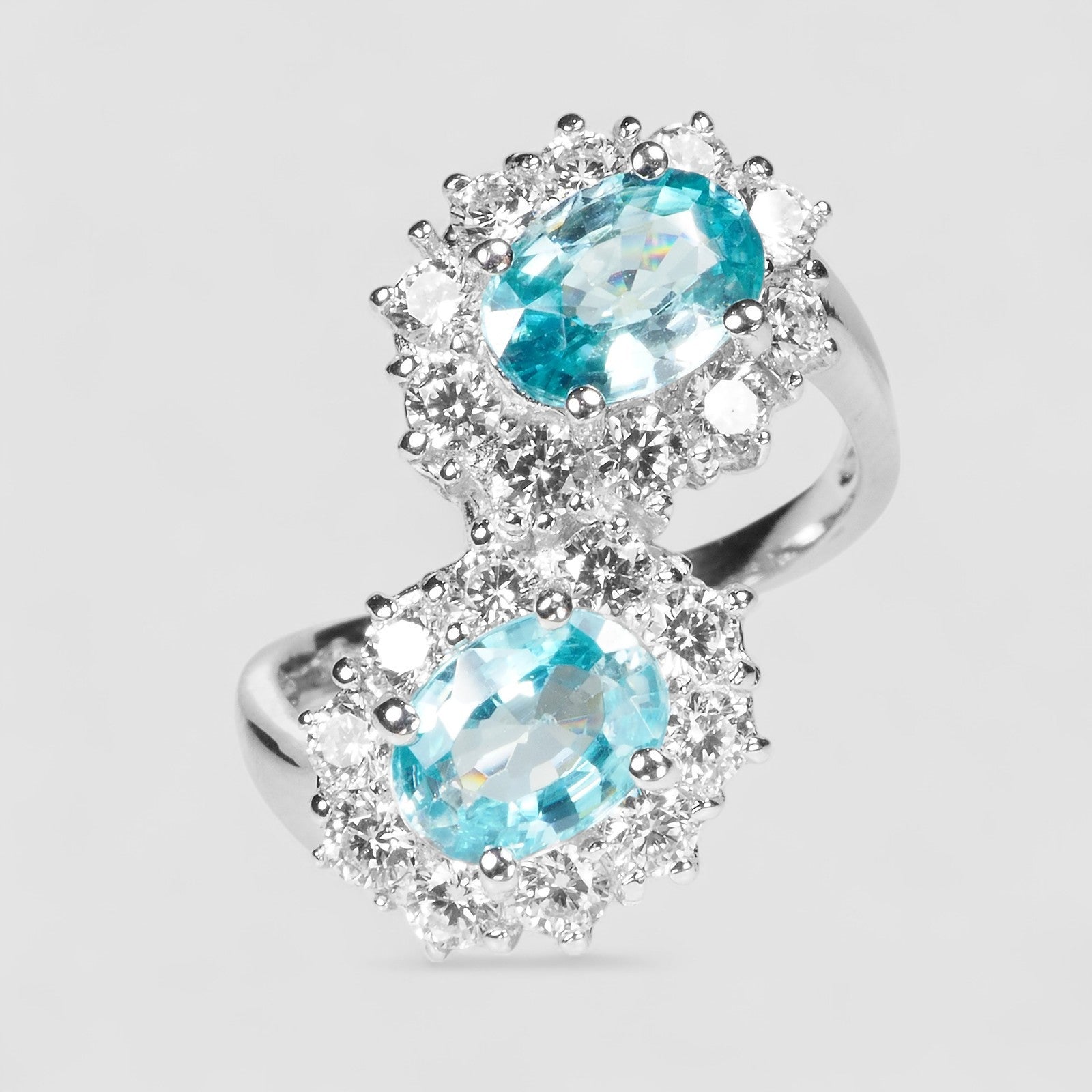 Blue Zircon 925 Sterling Silver Ring